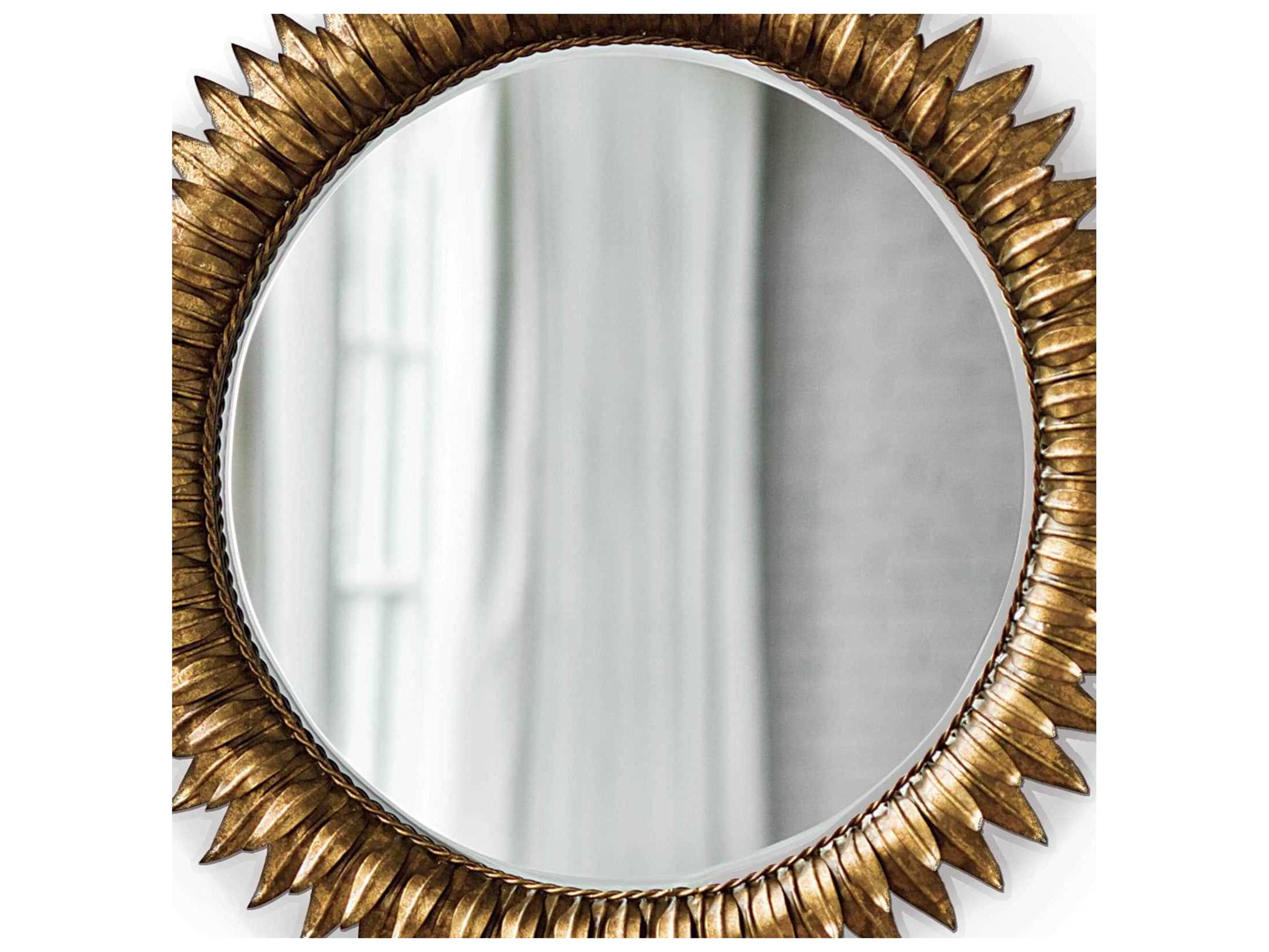 Regina Andrew Antique Gold Round Wall Mirror