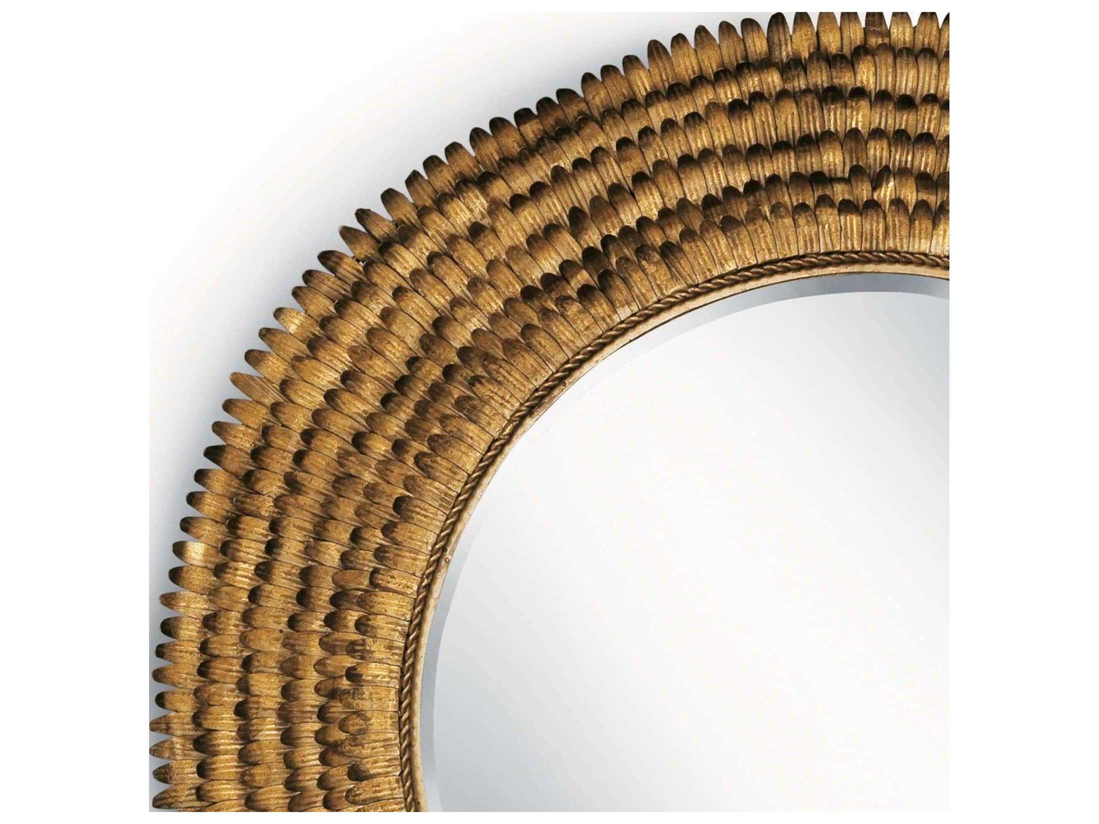 Regina Andrew Gold Leaf Wall Mirror Round
