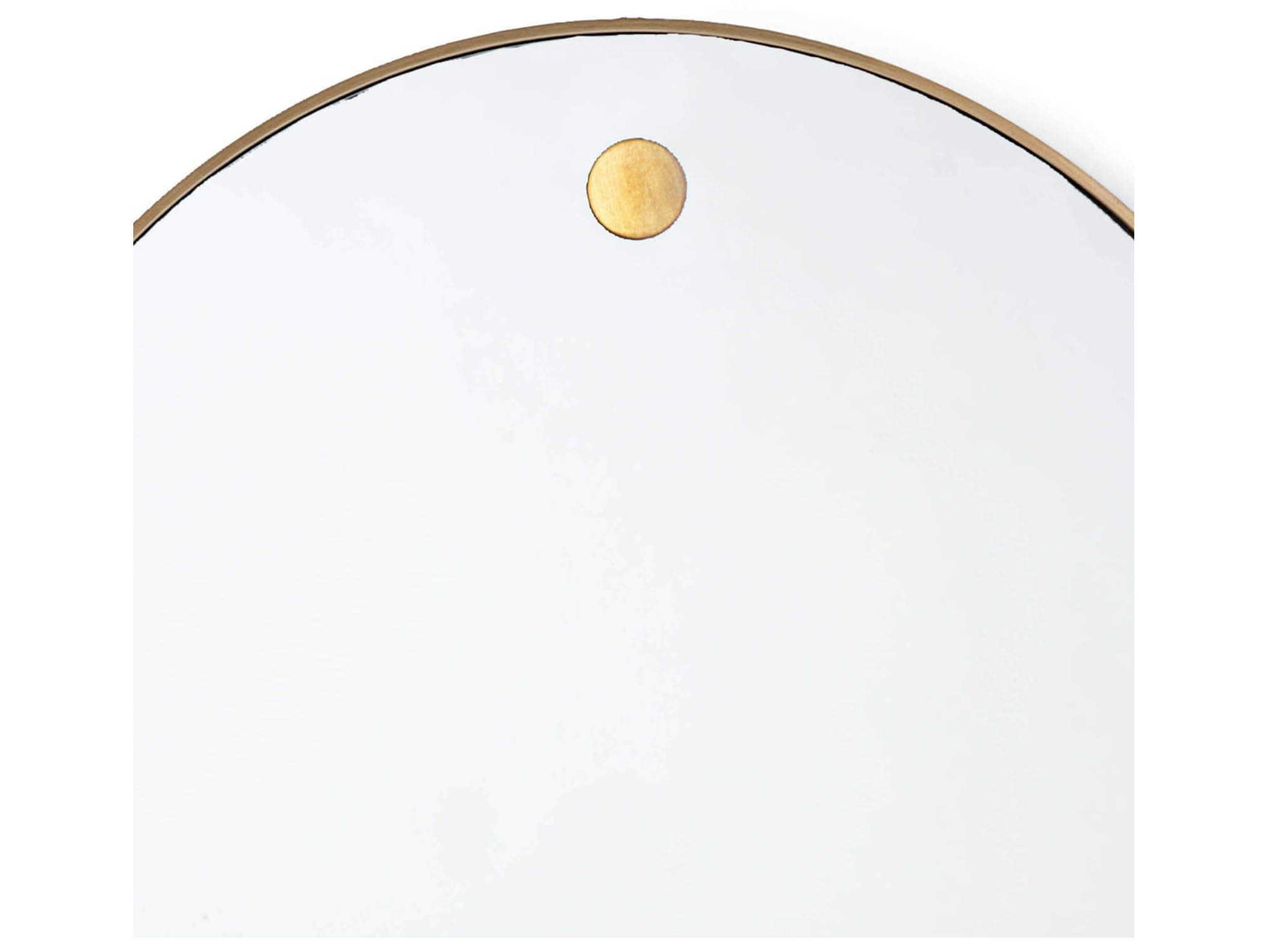 Regina Andrew Polished Brass Round Wall Mirror