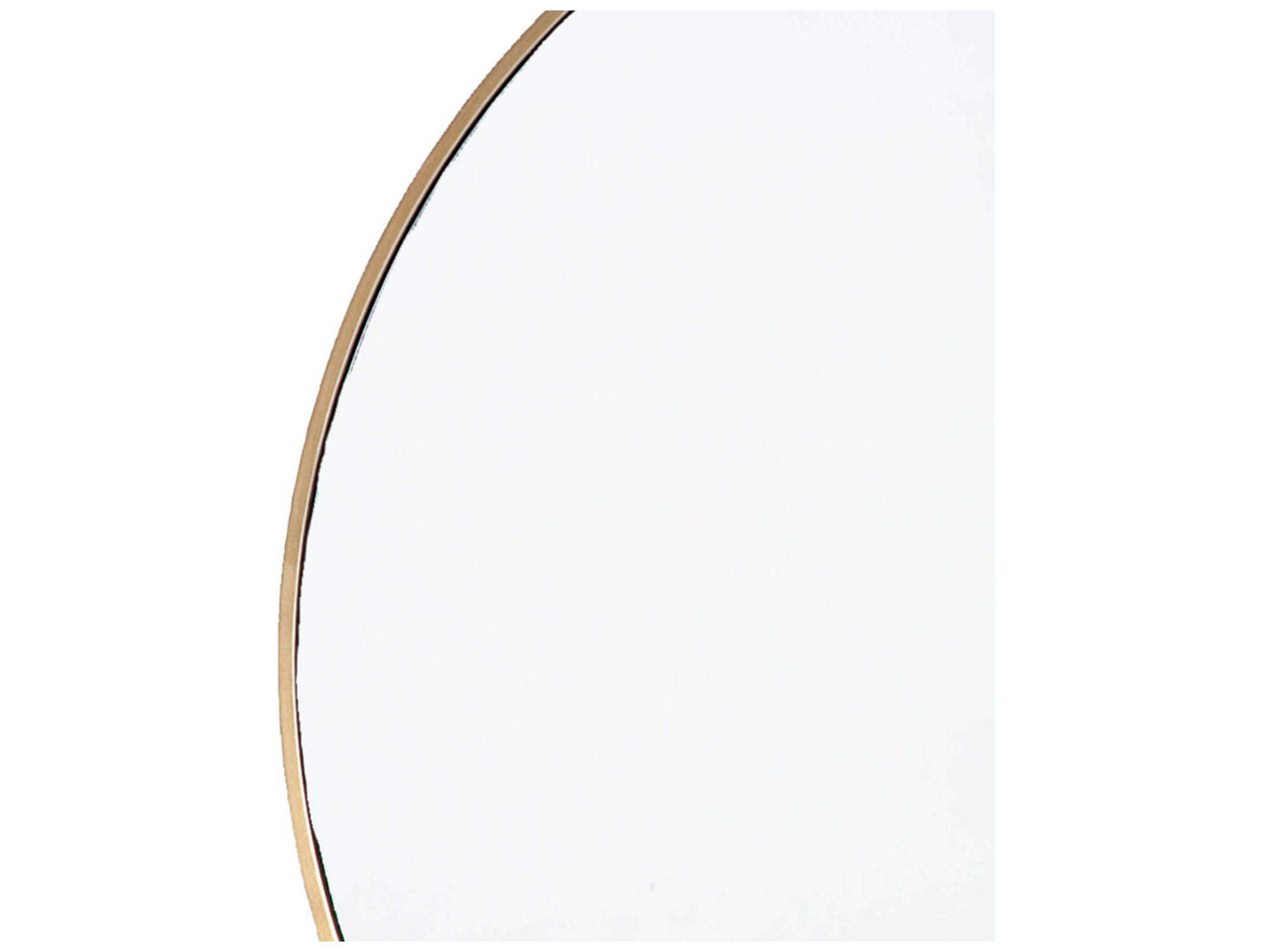 Regina Andrew Polished Brass Round Wall Mirror