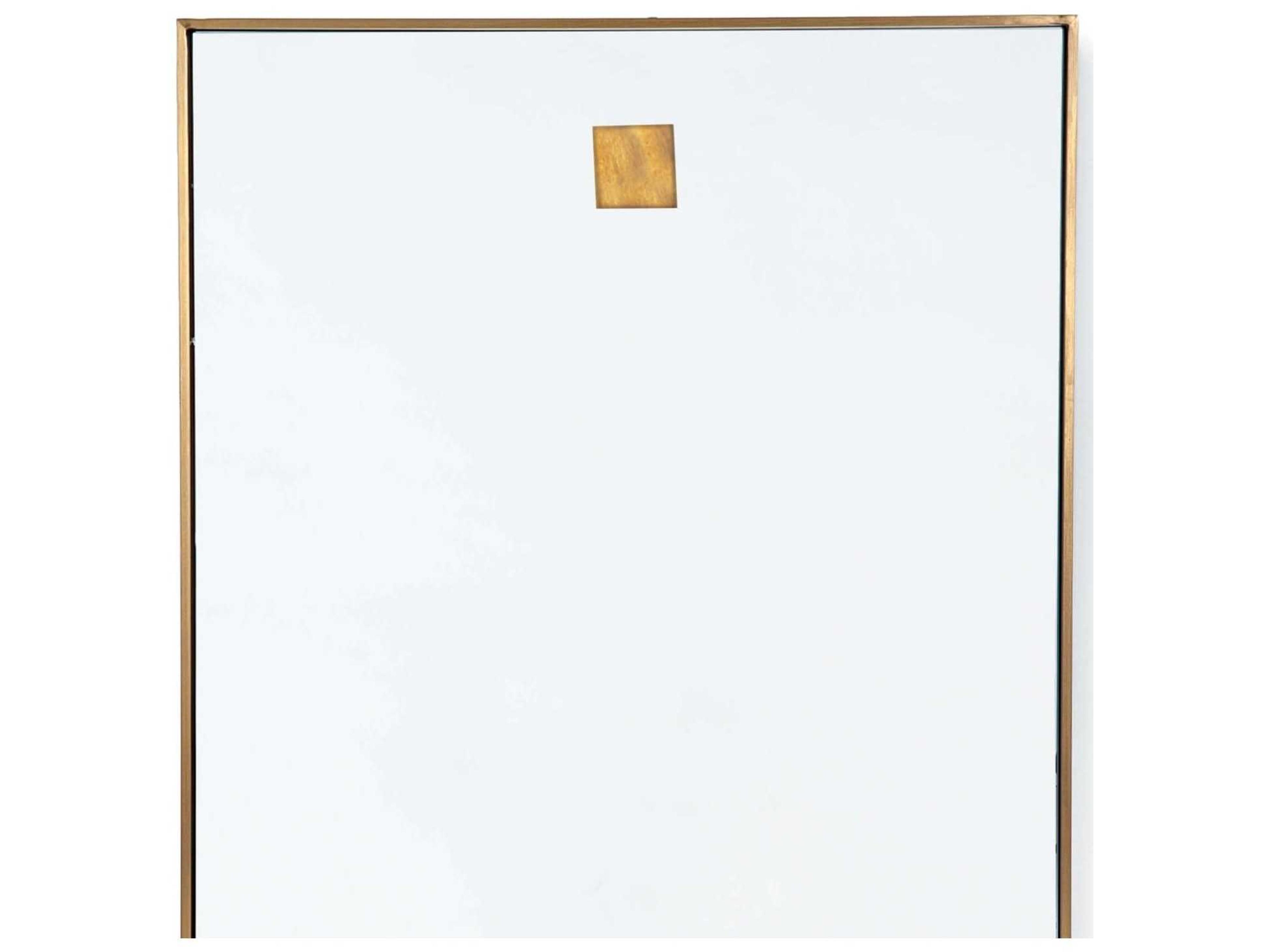 Regina Andrew Polished Brass Rectangular Wall Mirror