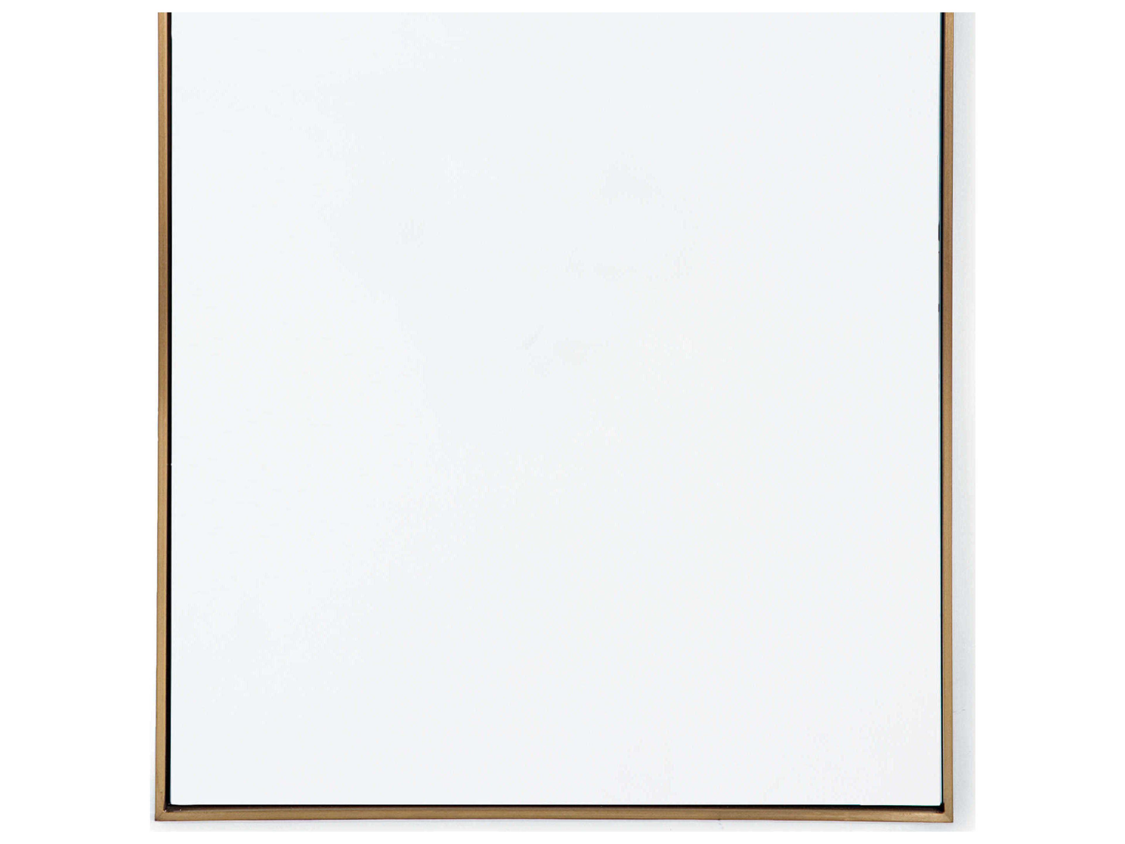 Regina Andrew Polished Brass Rectangular Wall Mirror