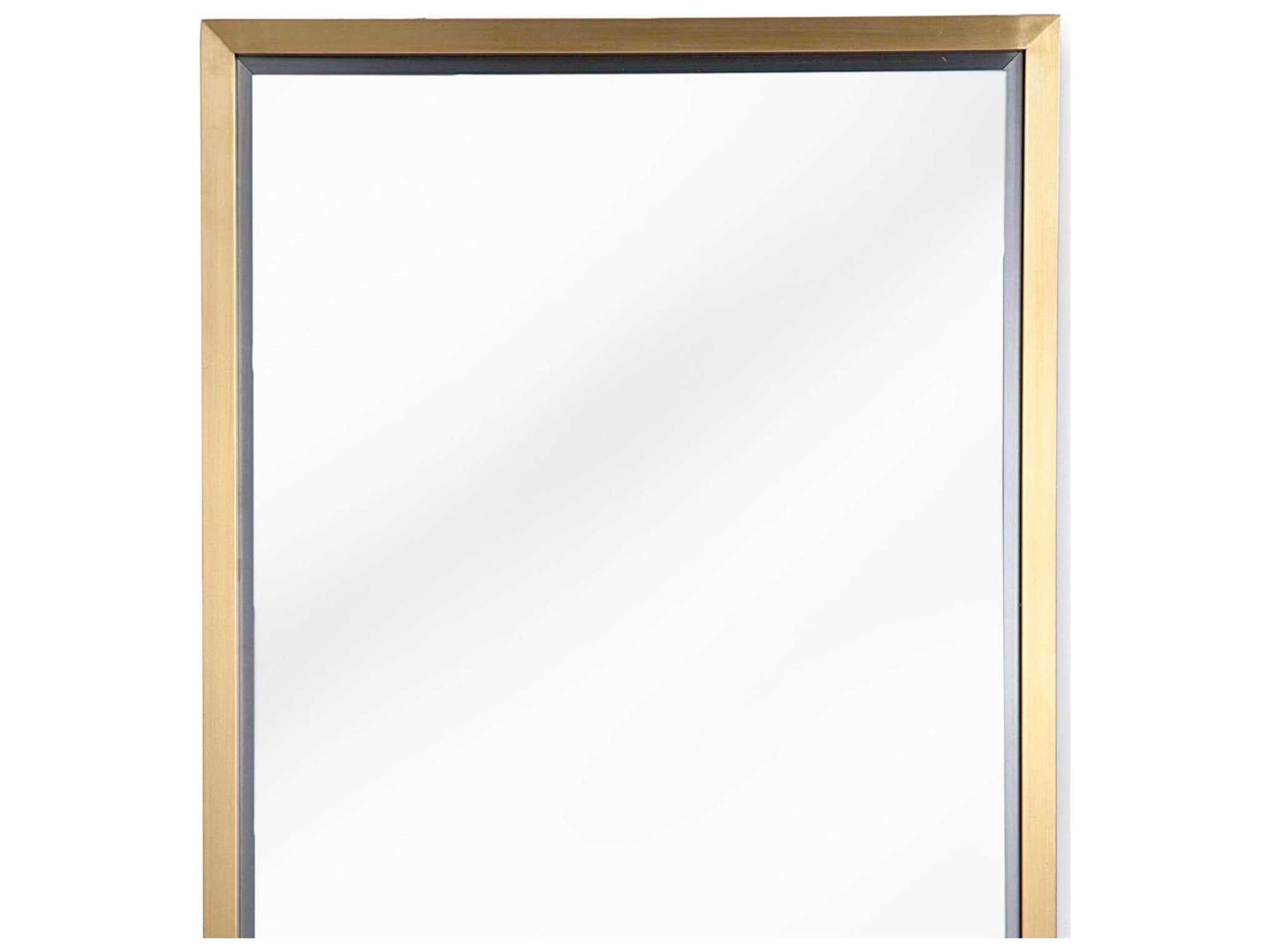Regina Andrew Polished Brass Rectangular Wall Mirror