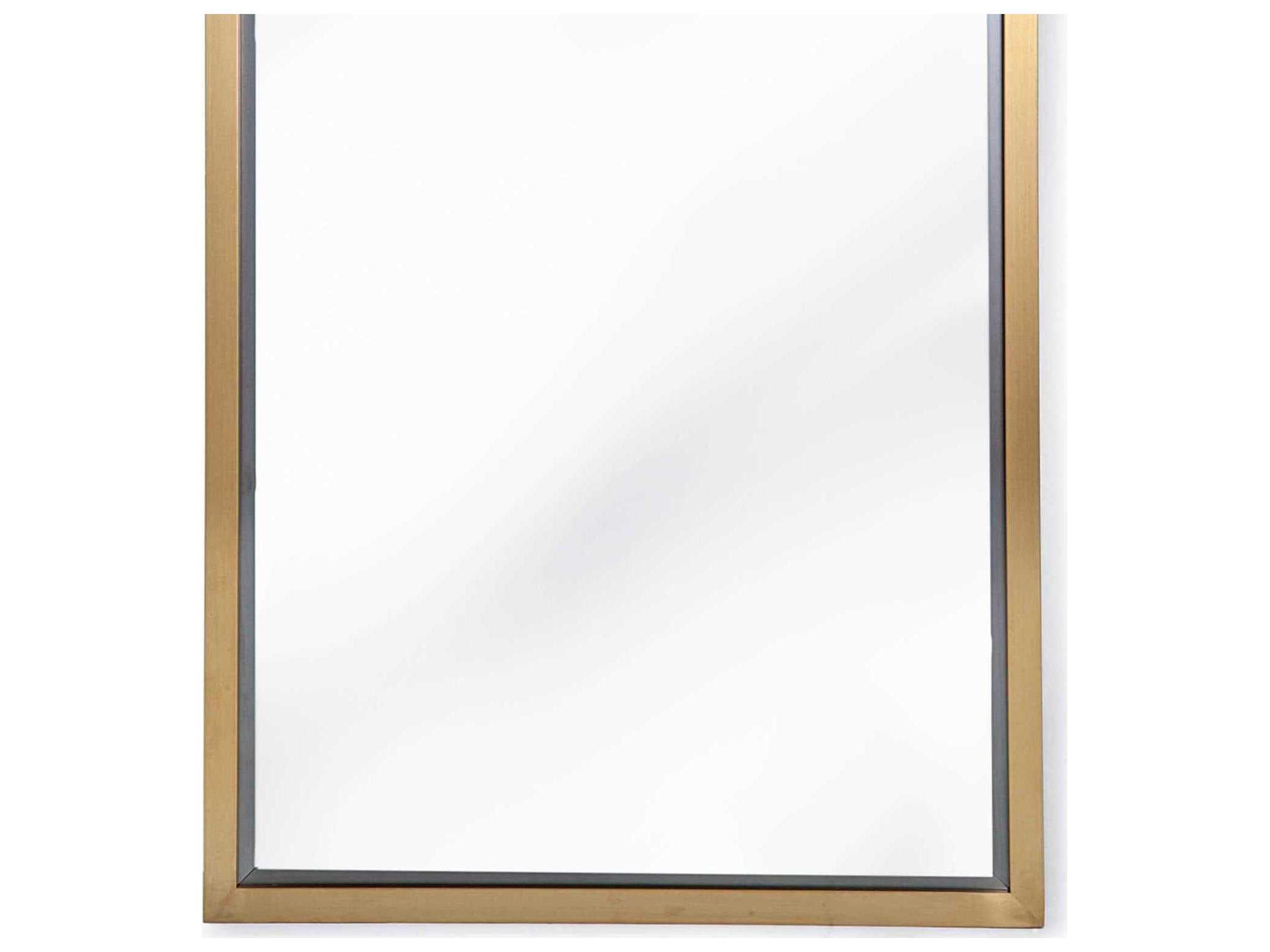 Regina Andrew Polished Brass Rectangular Wall Mirror