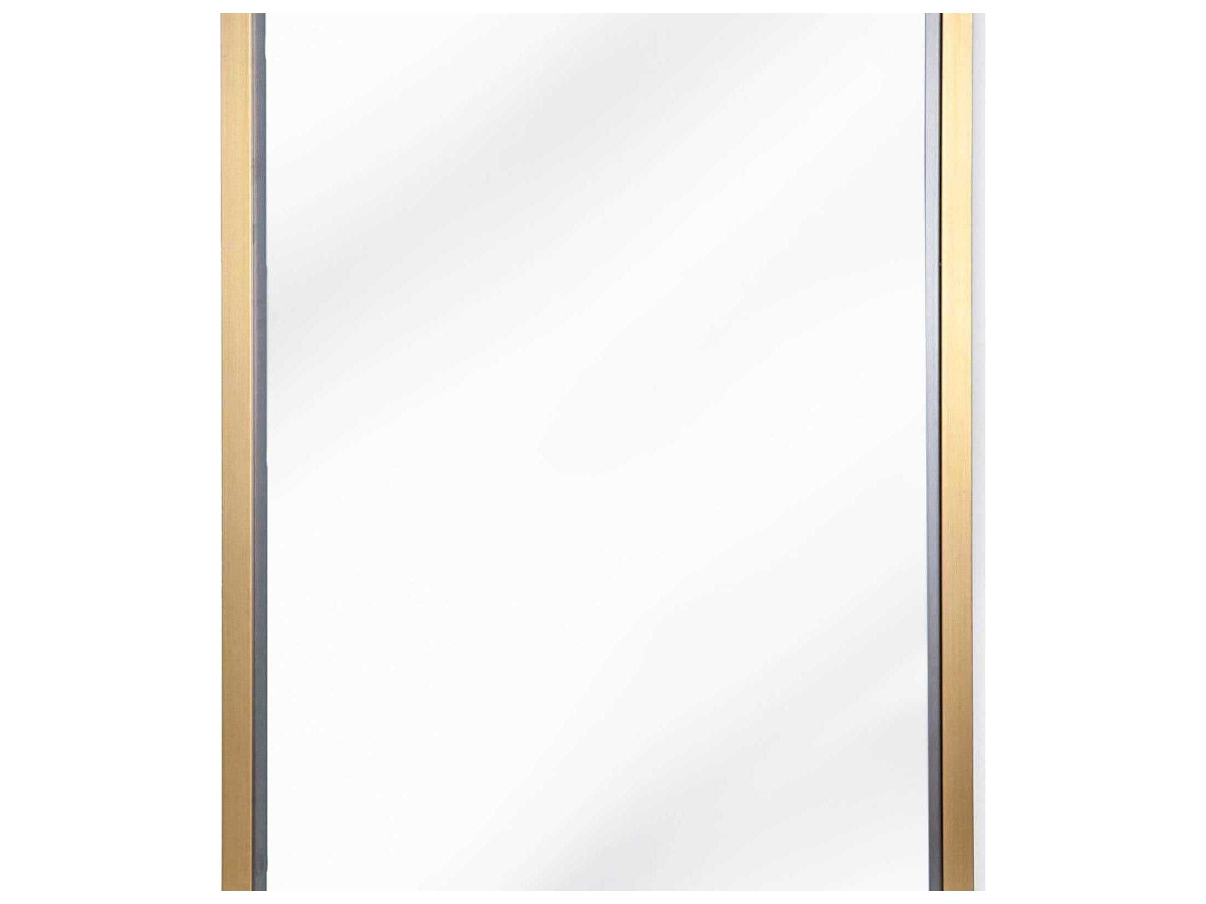 Regina Andrew Polished Brass Rectangular Wall Mirror