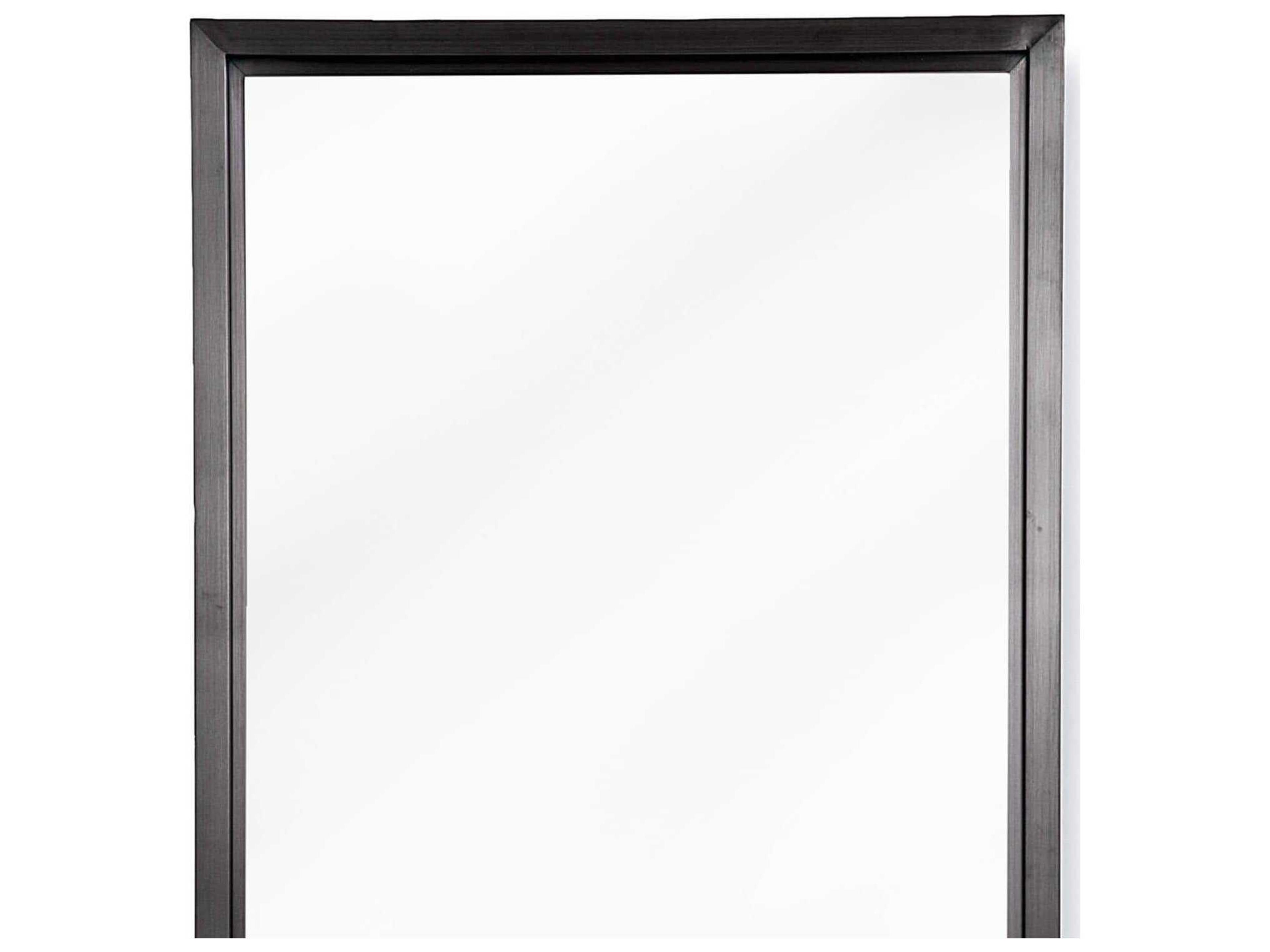 Regina Andrew Blackened Steel Rectangular Wall Mirror
