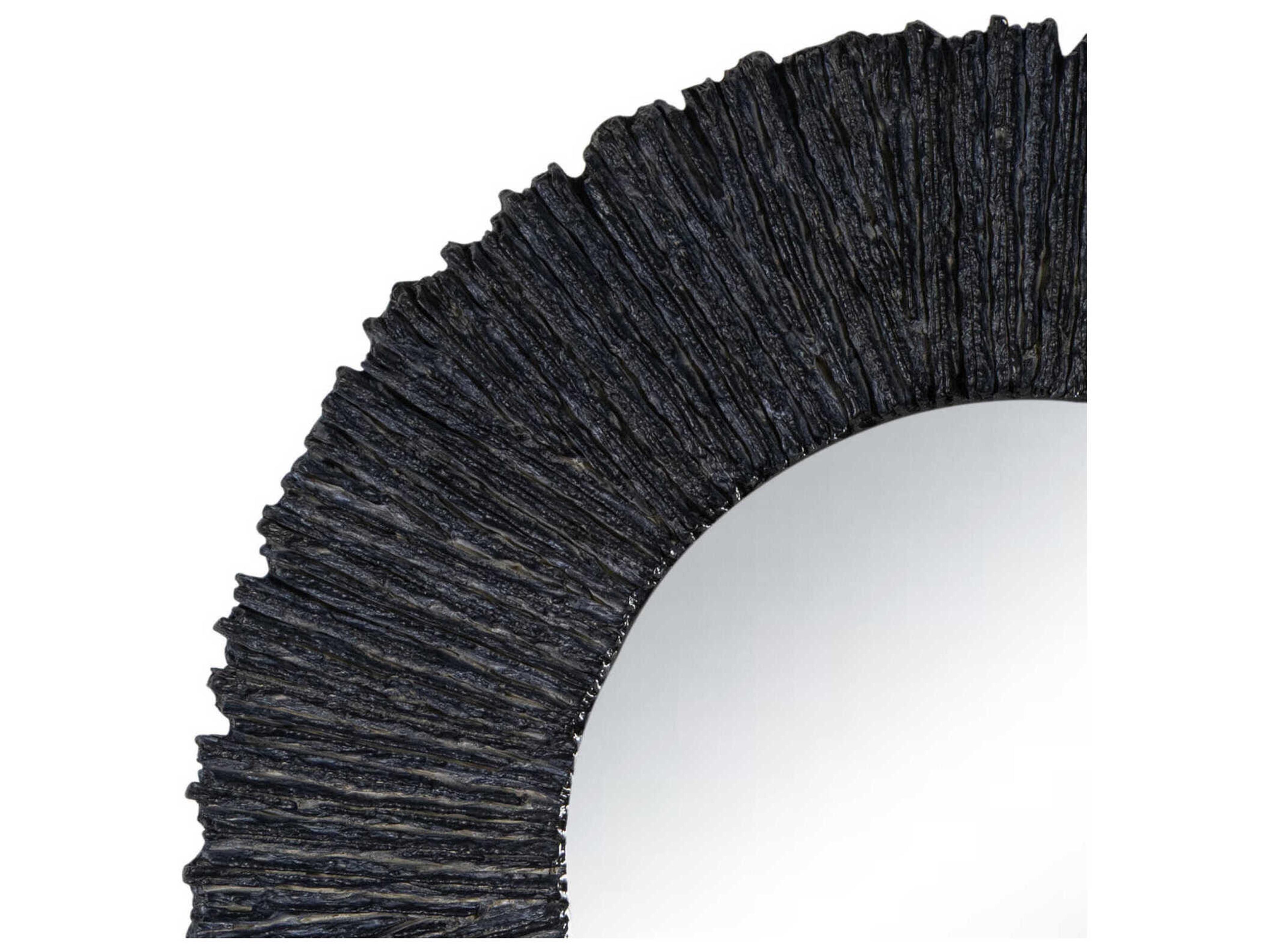 Regina Andrew Slate Black Round Wall Mirror