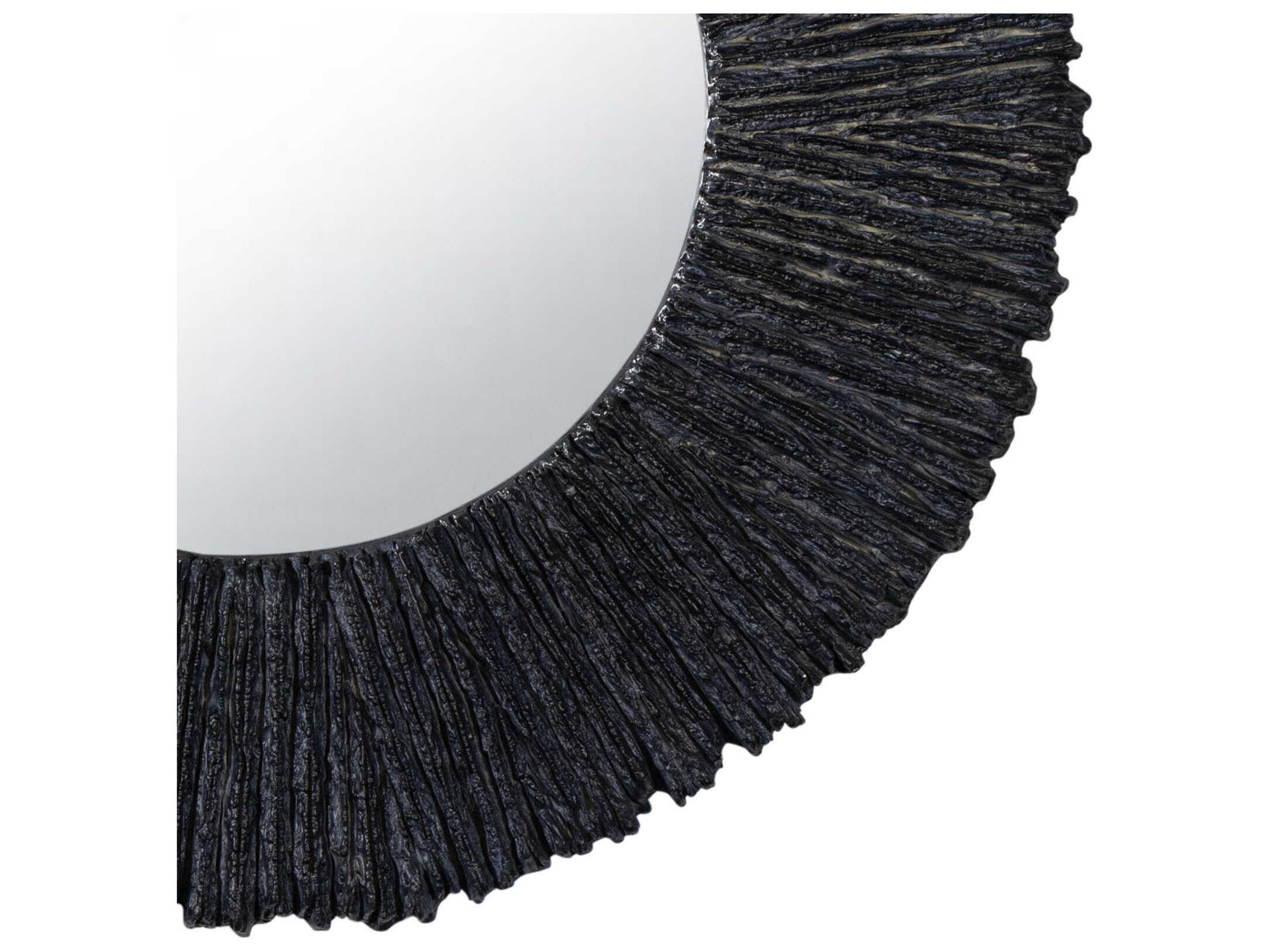 Regina Andrew Slate Black Round Wall Mirror