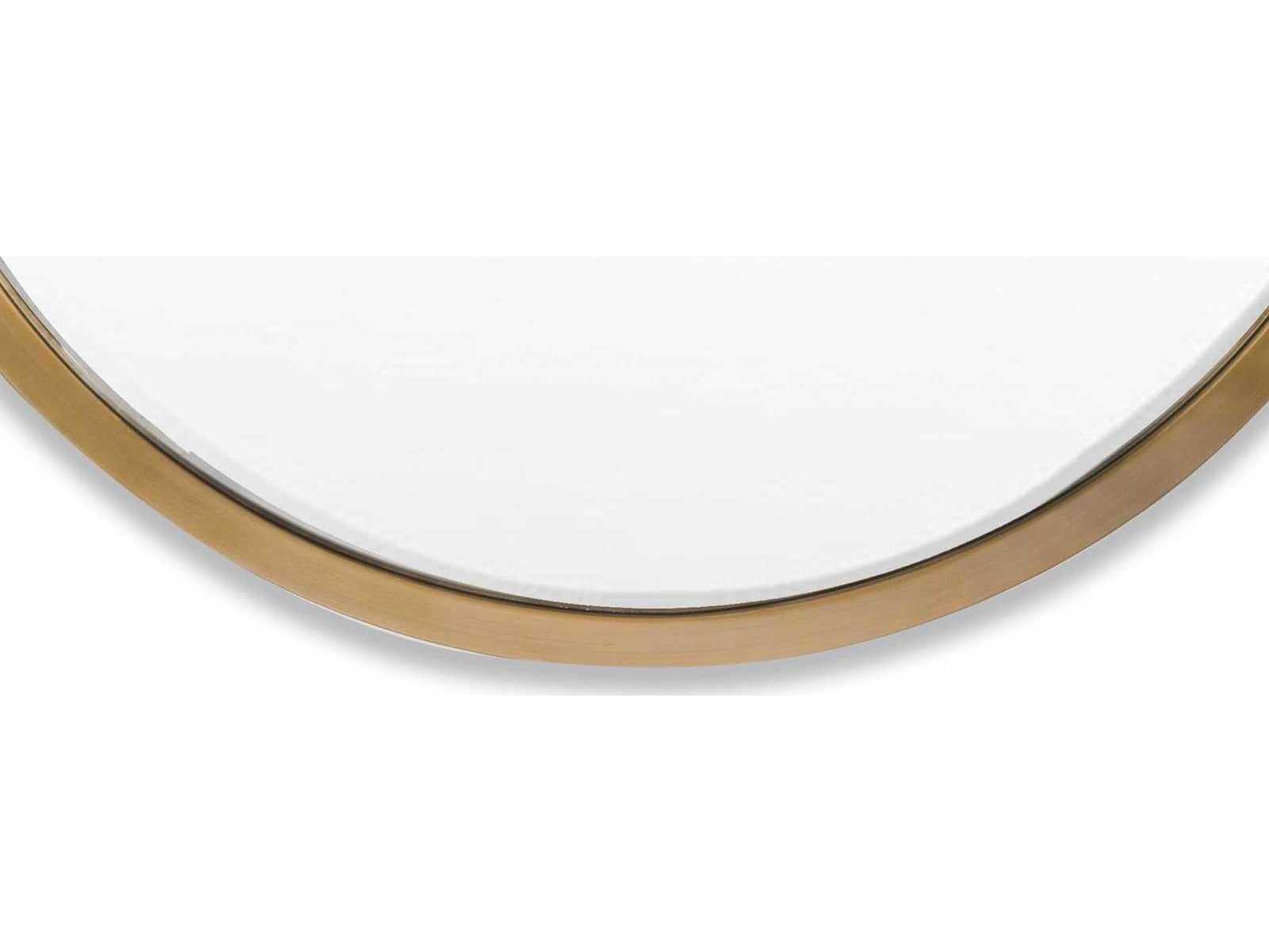 Regina Andrew Canal Natural Brass Oval Wall Mirror