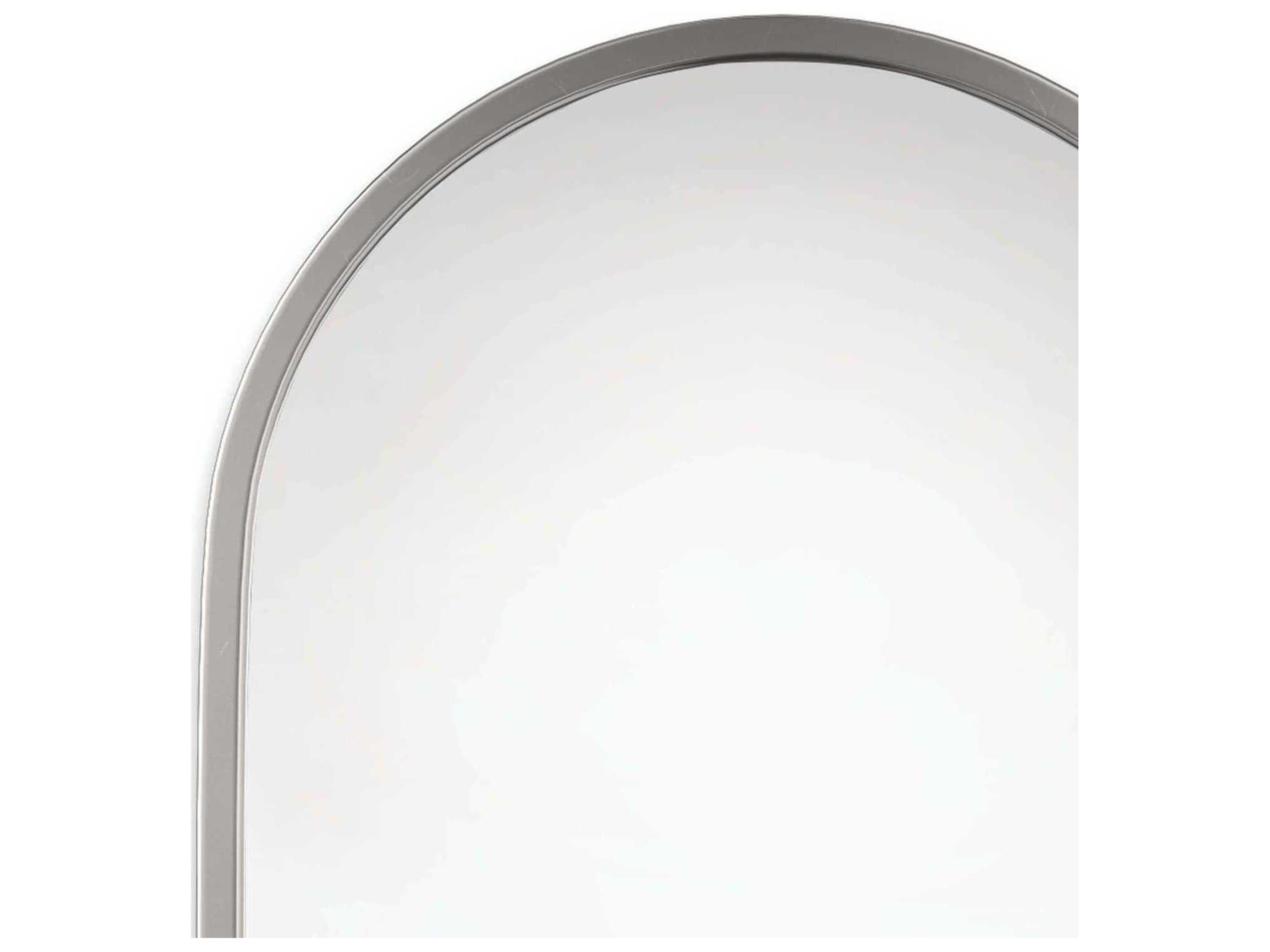 Regina Andrew Canal Polished Nickel Oval Wall Mirror
