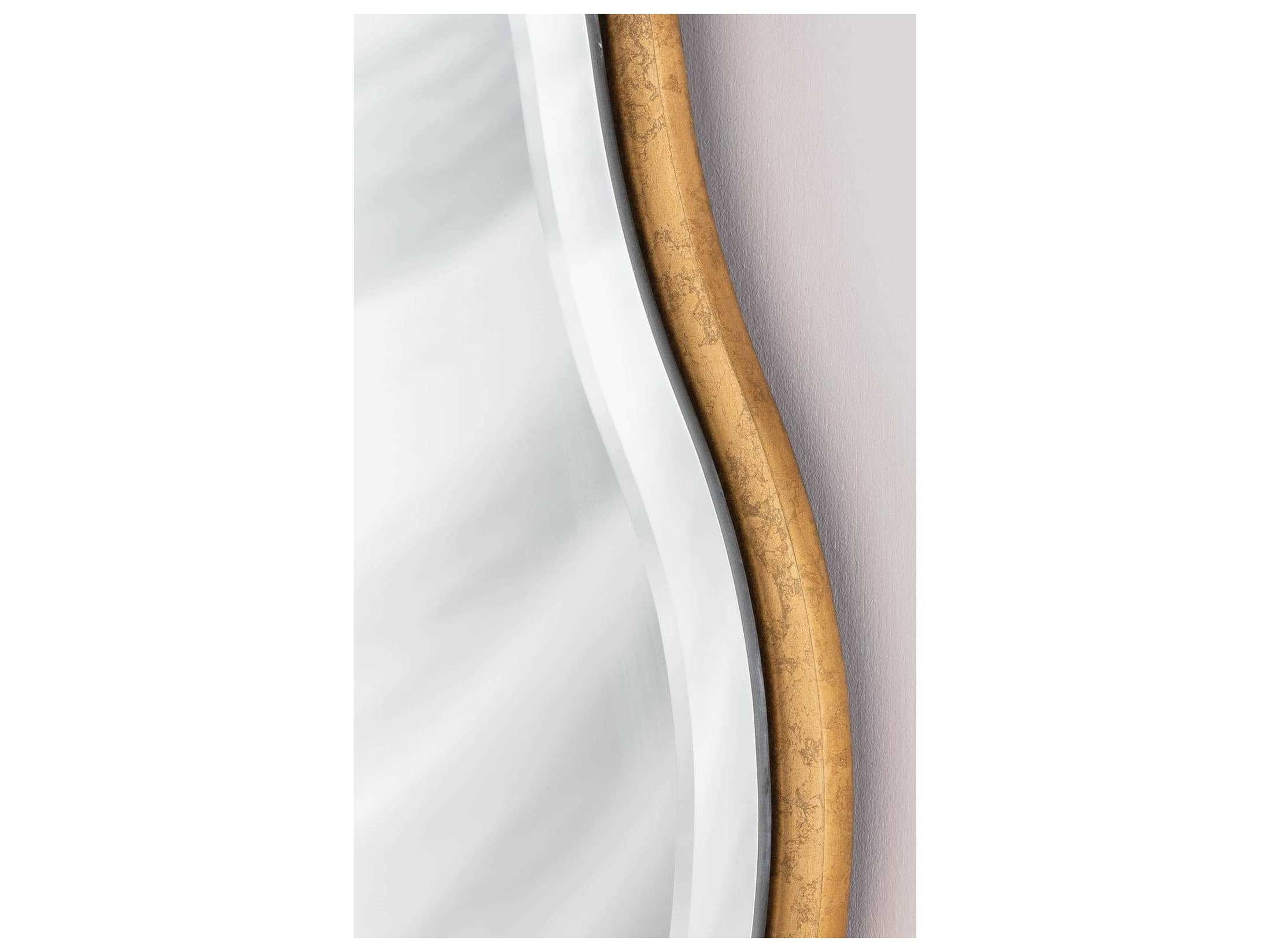 Regina Andrew Gold Leaf Round Wall Mirror