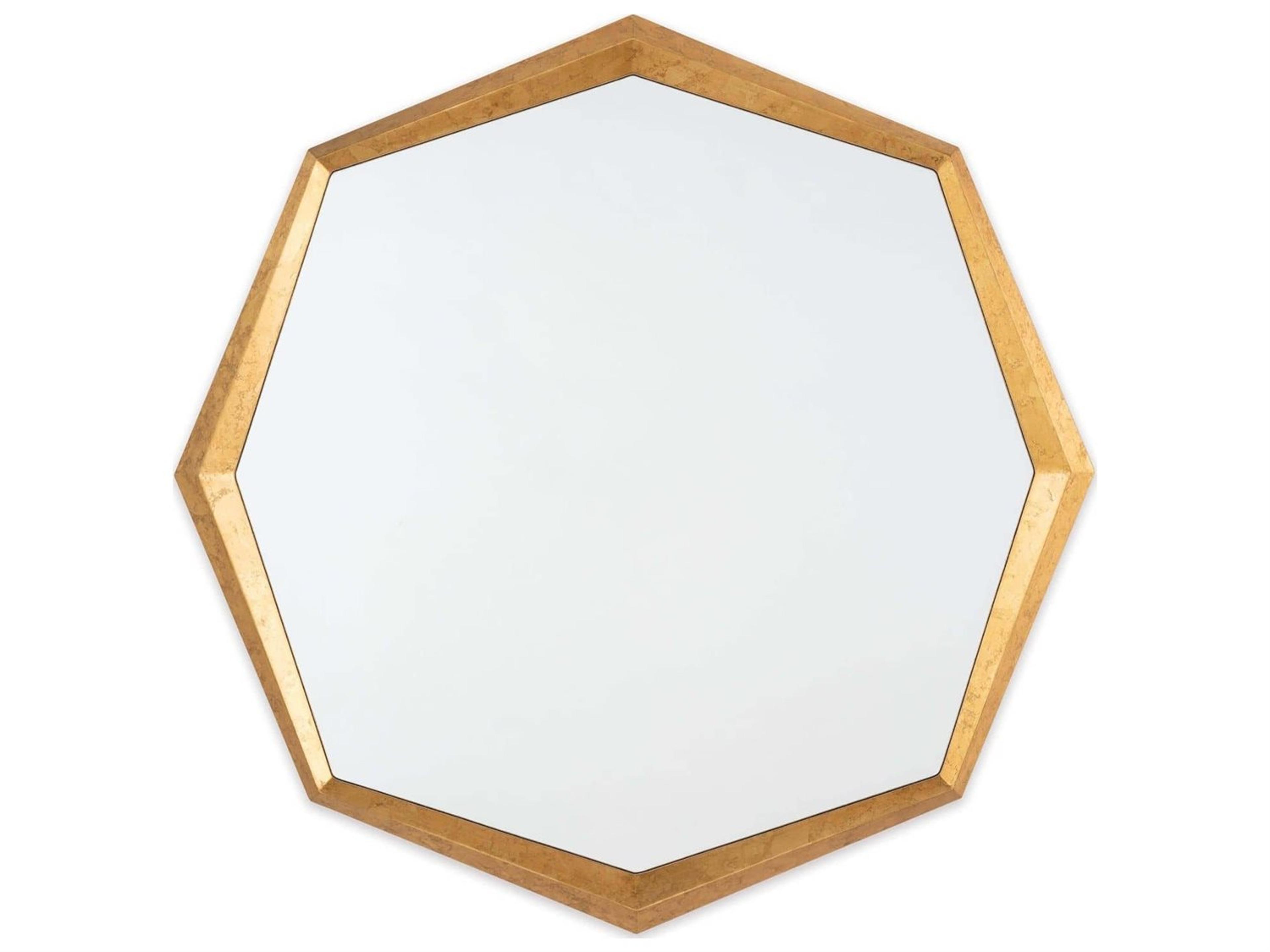 Hadley Accent Mirror Gold Leaf Geometric