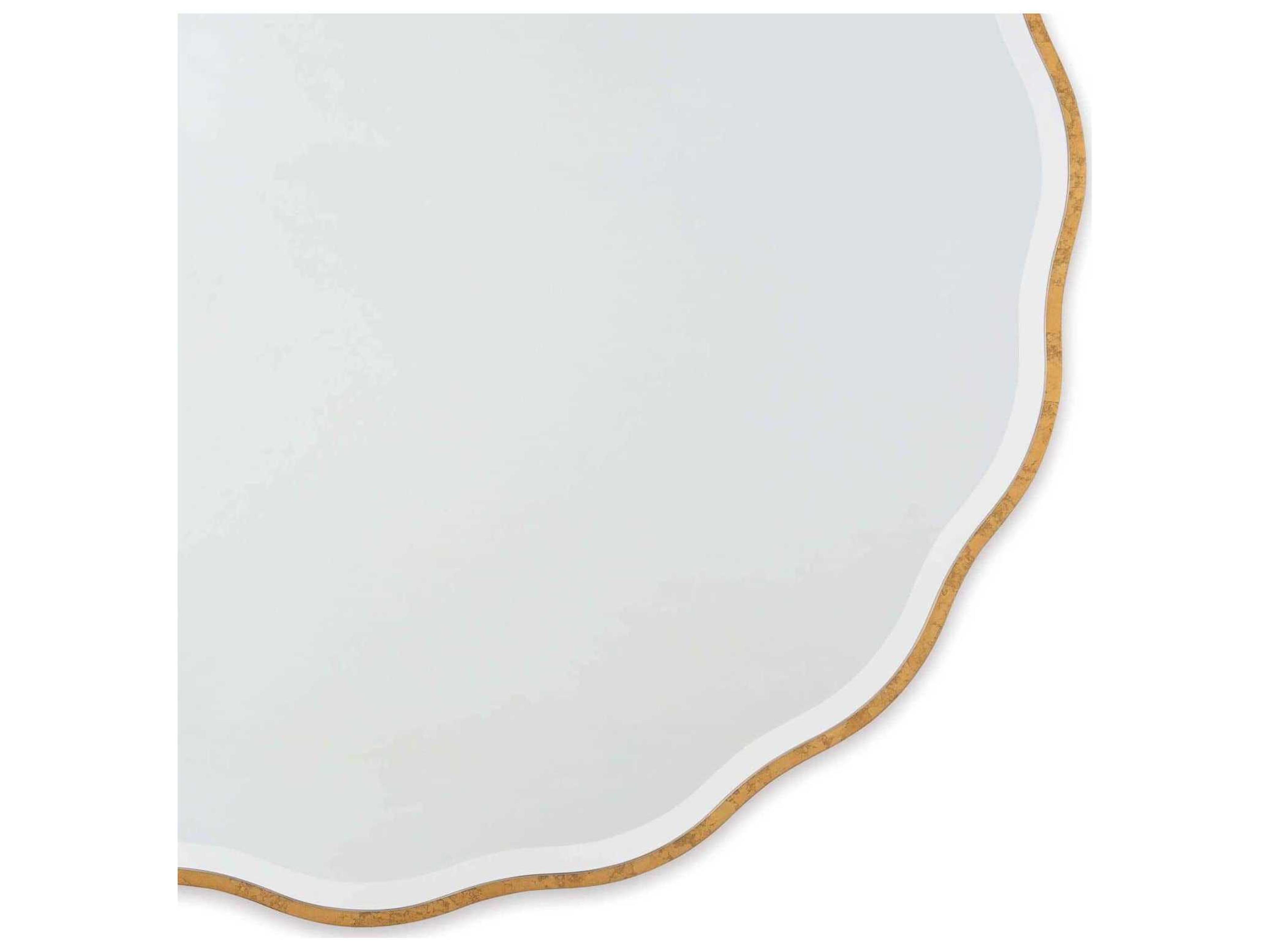 Regina Andrew Gold Leaf Round Wall Mirror