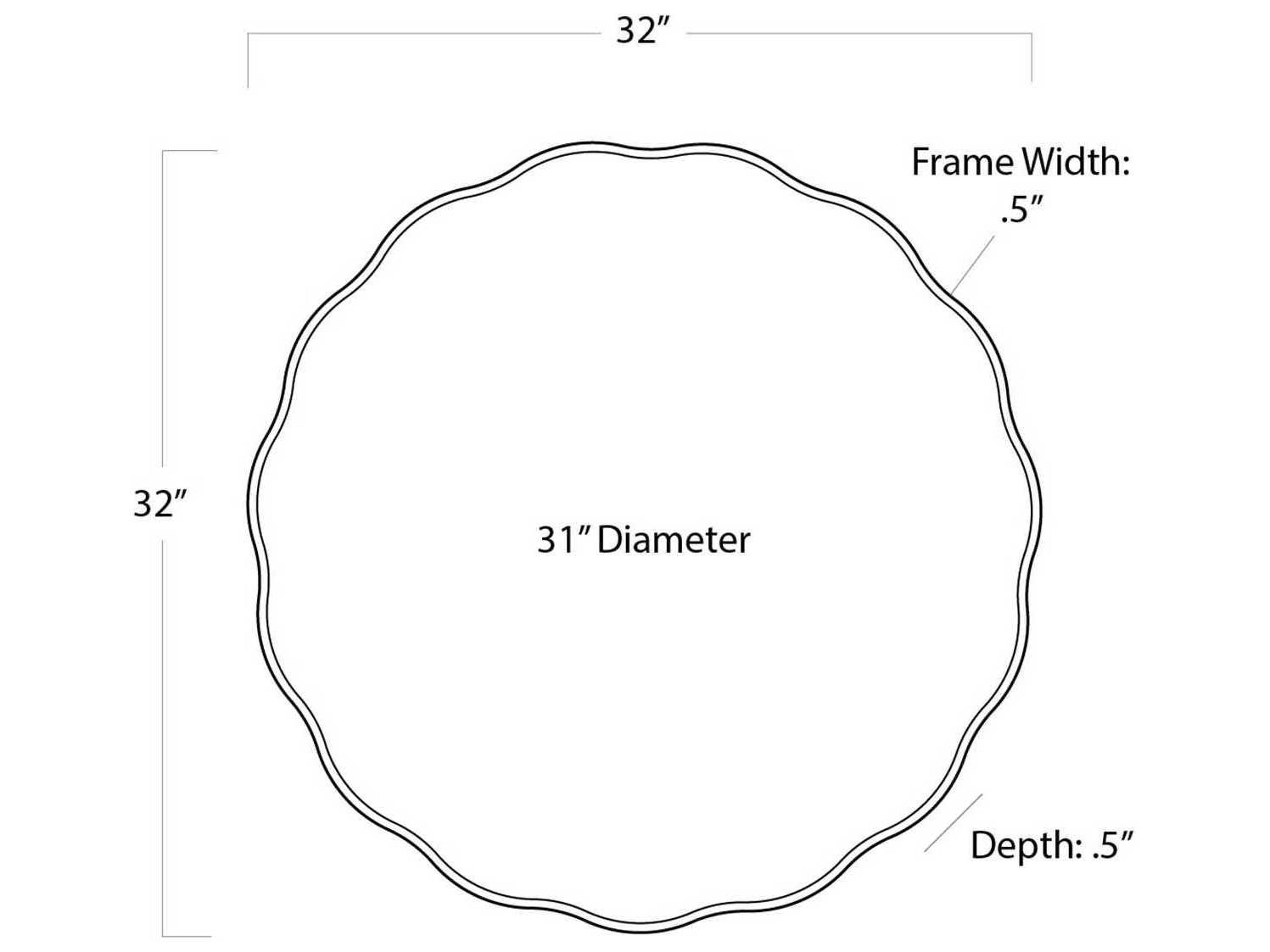 Regina Andrew Gold Leaf Round Wall Mirror