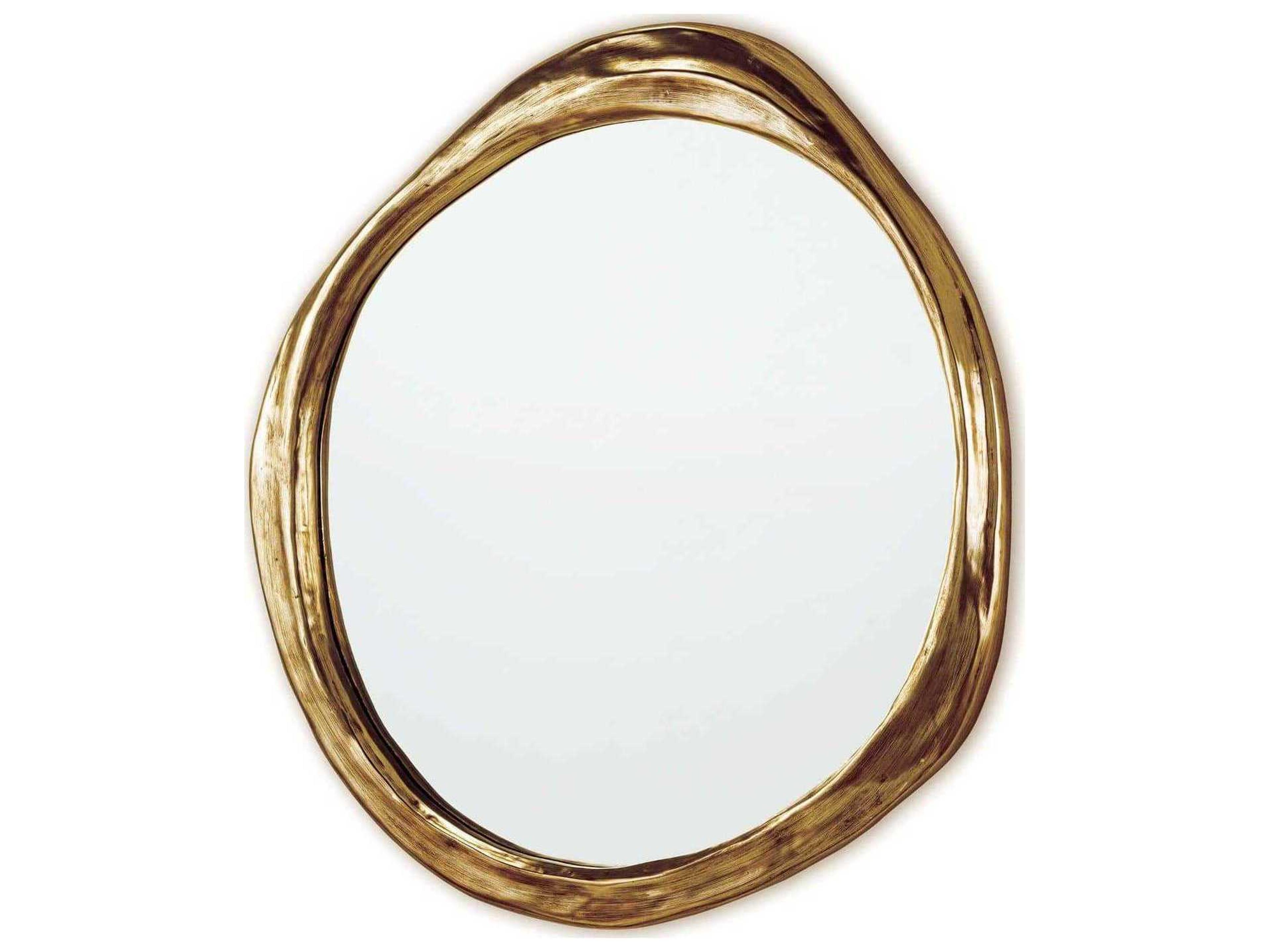 Regina Andrew Ibiza Antique Gold Round Wall Mirror