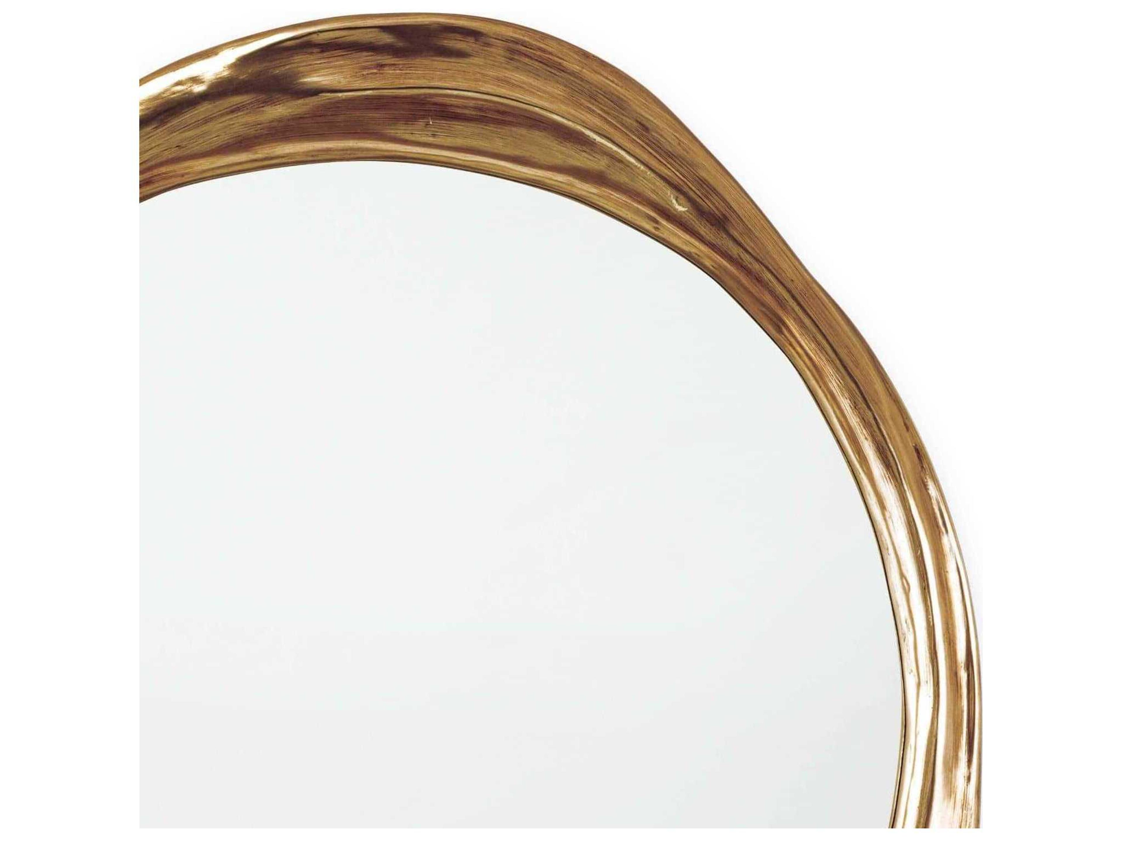 Regina Andrew Ibiza Antique Gold Round Wall Mirror