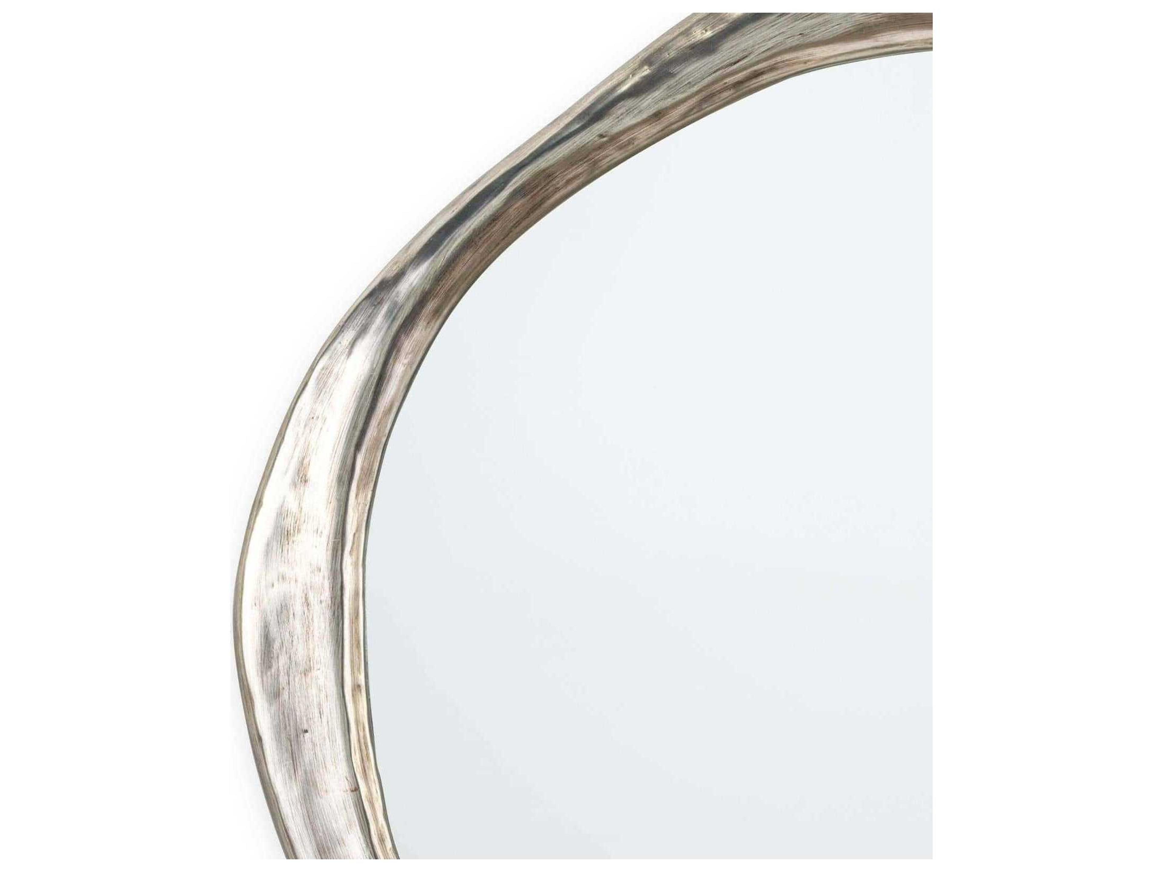 Regina Andrew Ibiza Antique Silver Round Wall Mirror