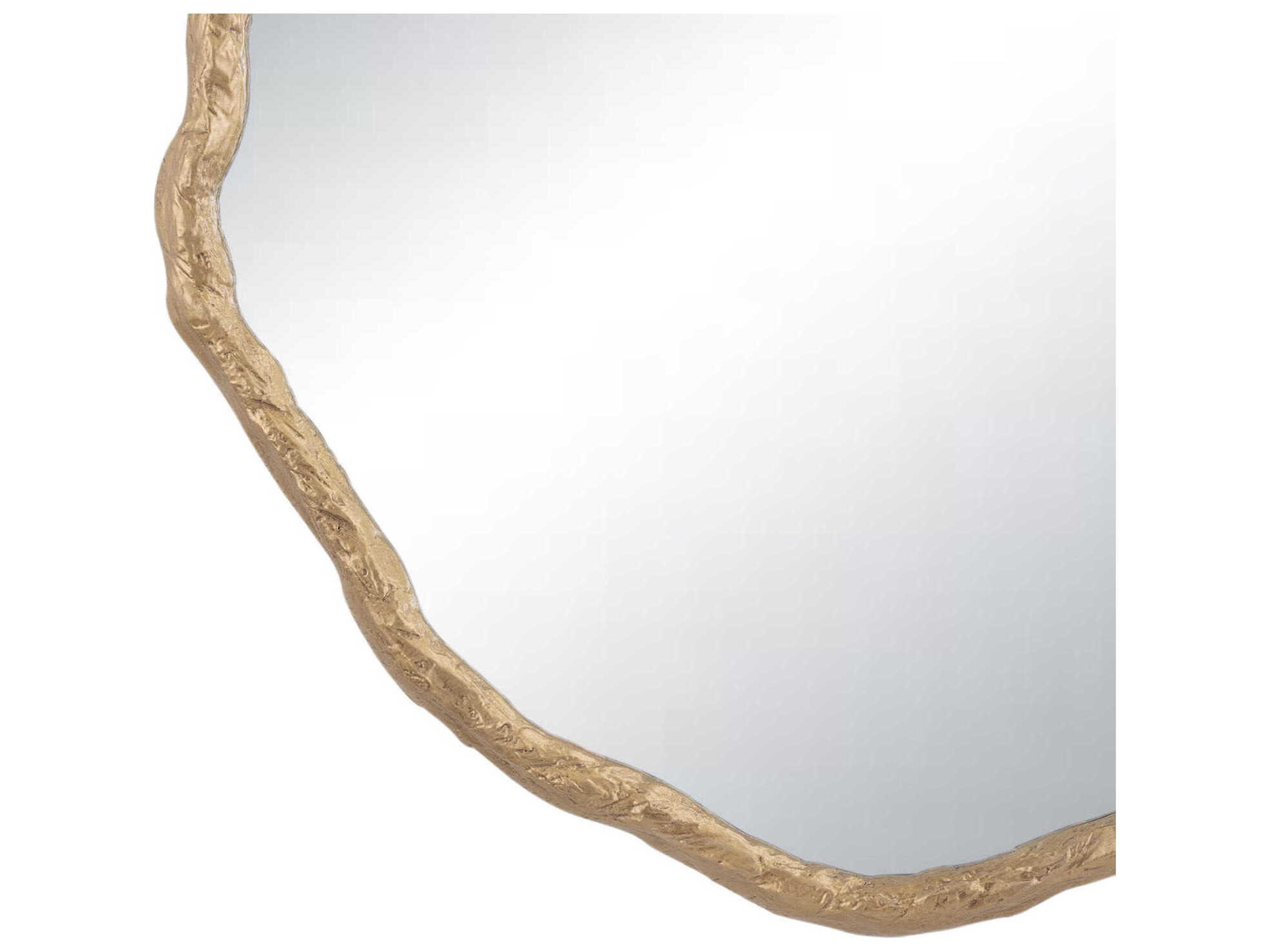 Regina Andrew Vine Antique Gold Round Wall Mirror