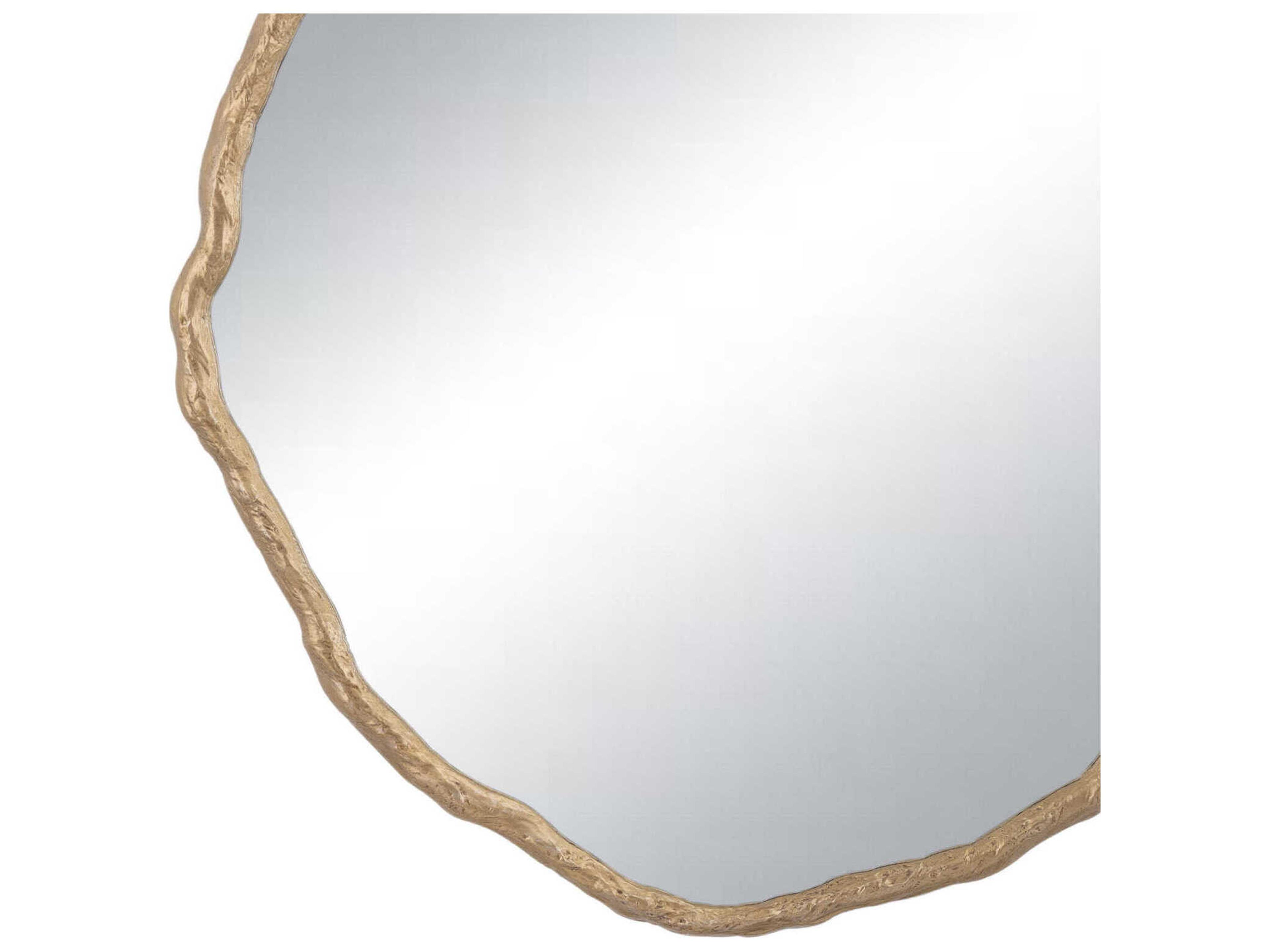 Regina Andrew Vine Antique Gold Round Wall Mirror
