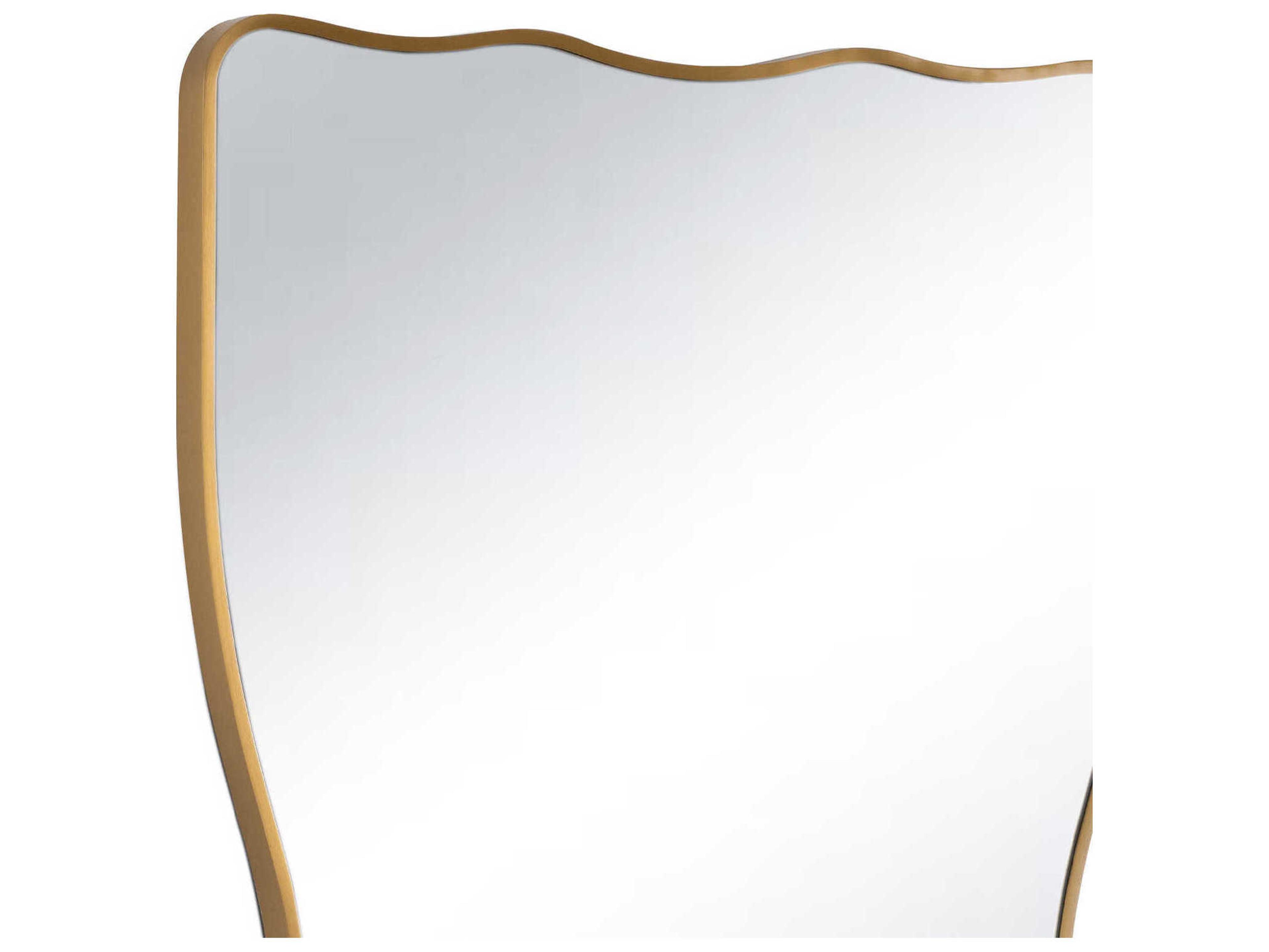 Regina Andrew Piero Natural Brass Rectangular Wall Mirror