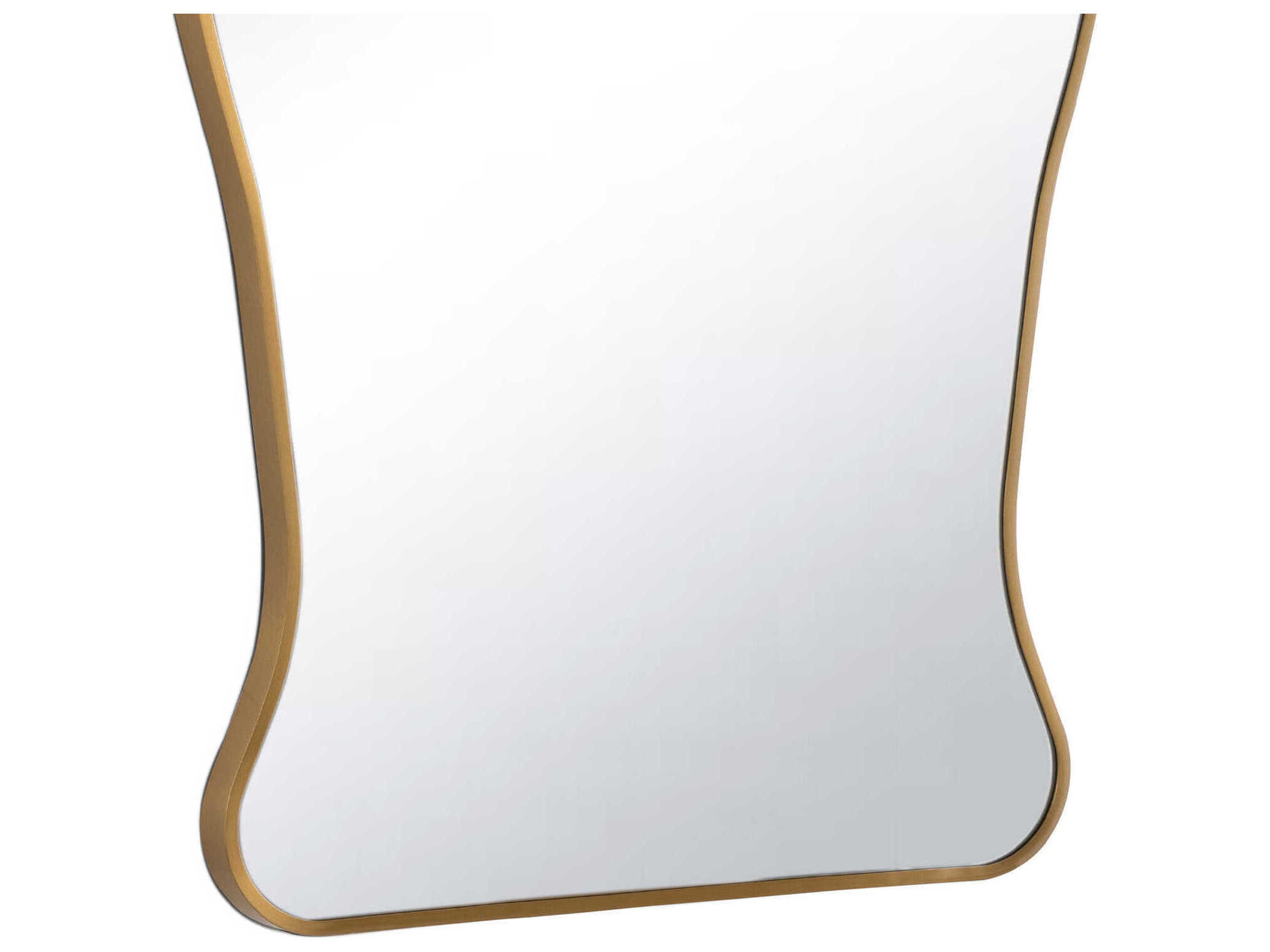 Regina Andrew Piero Natural Brass Rectangular Wall Mirror