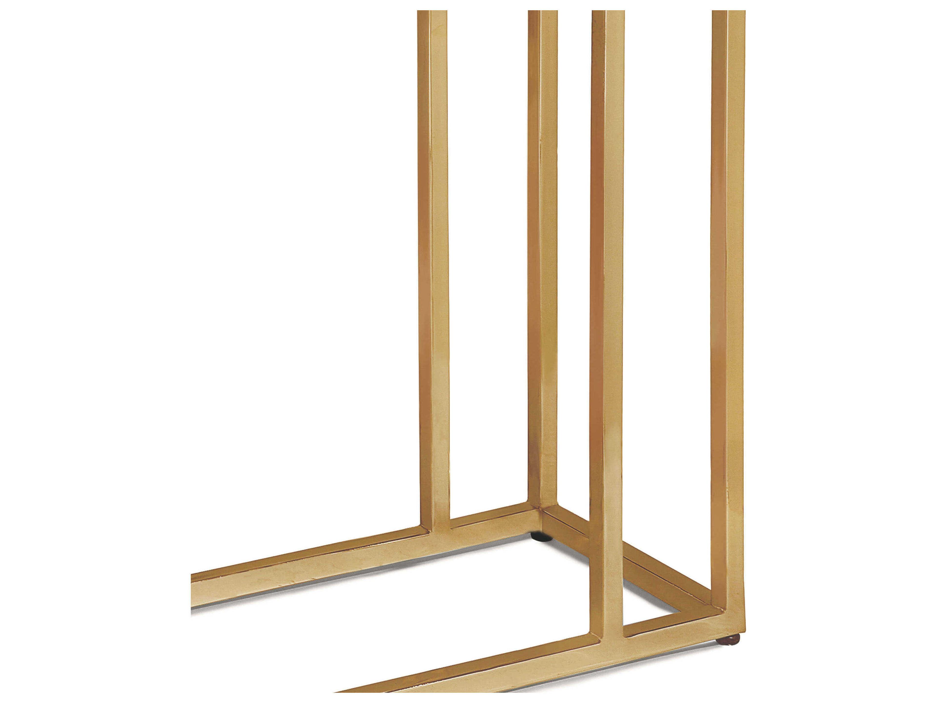 Regina Andrew Echelon Rectangular Marble Natural Brass End Table