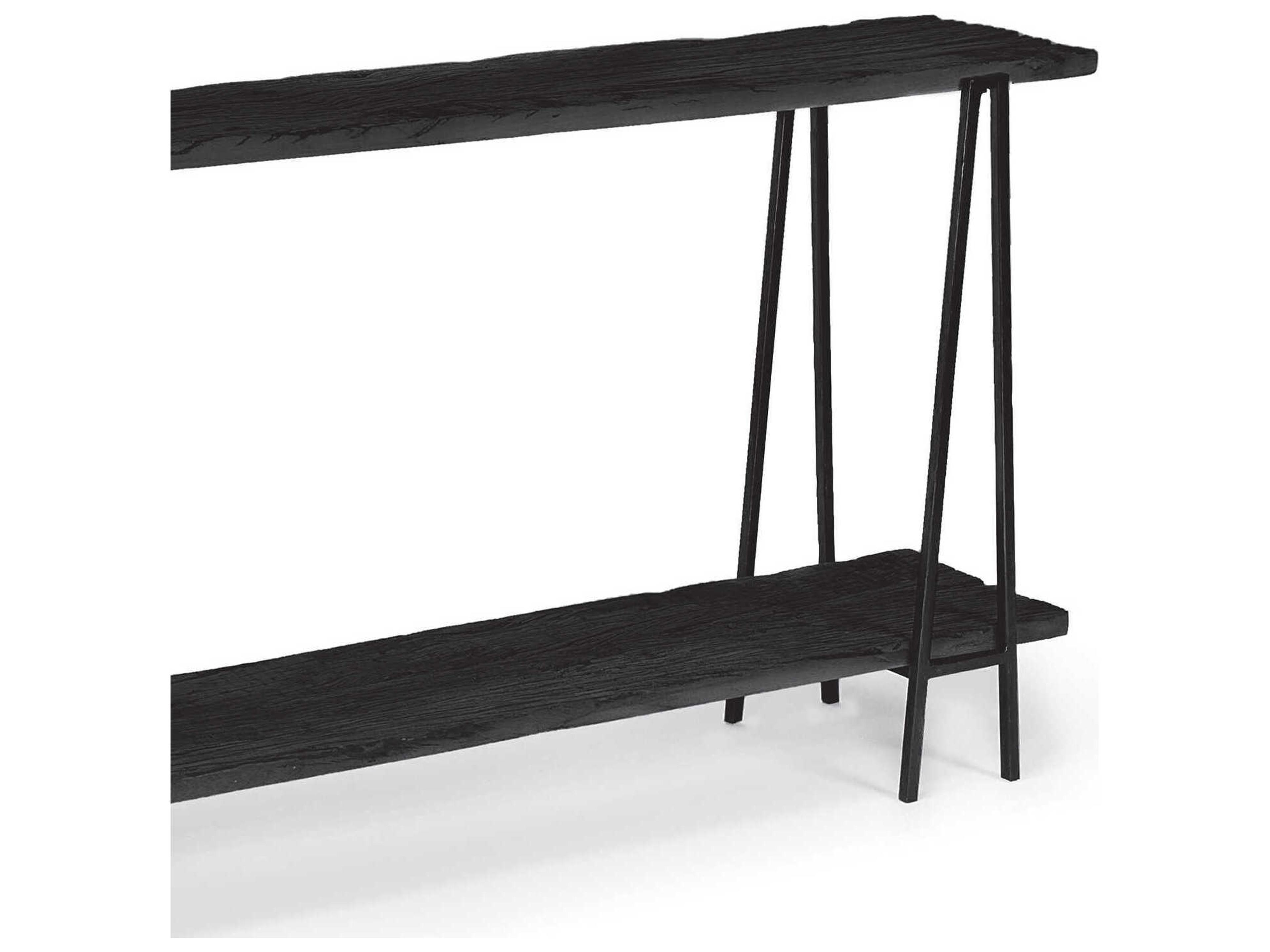 Regina Andrew Ash Rectangular Wood Black Console Table