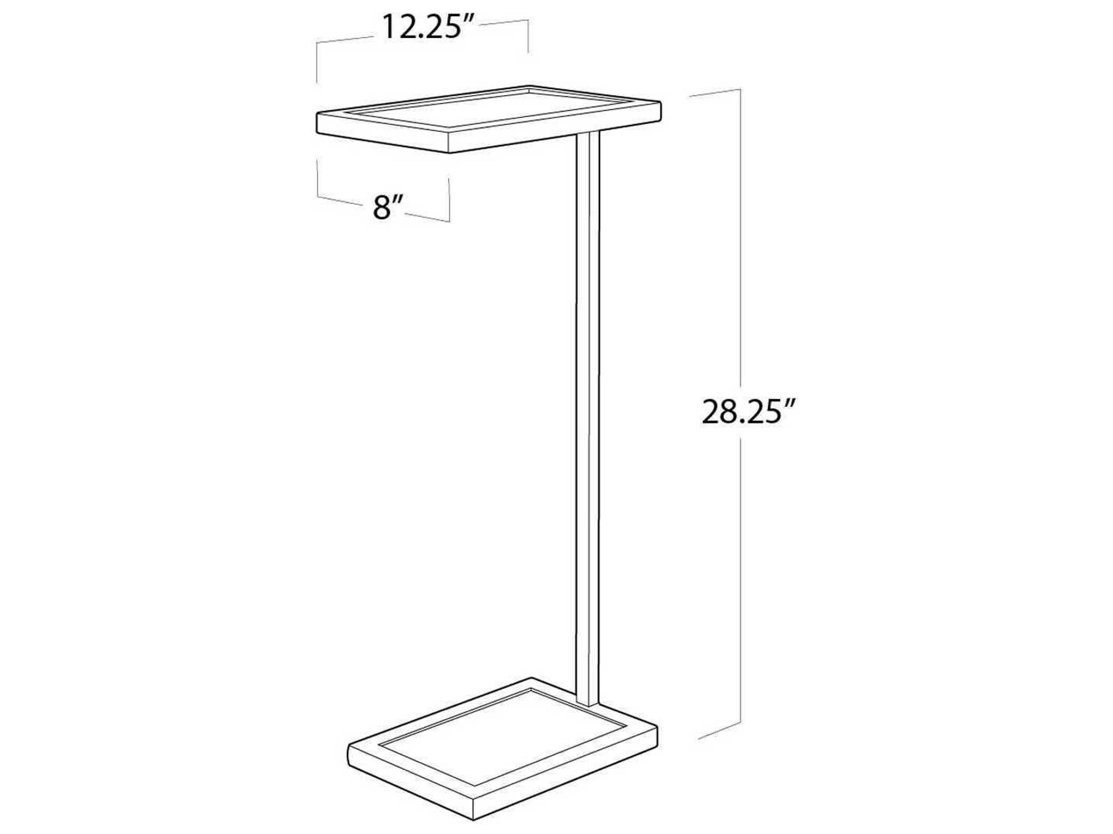 Regina Andrew Rectangular Gold Leaf End Table