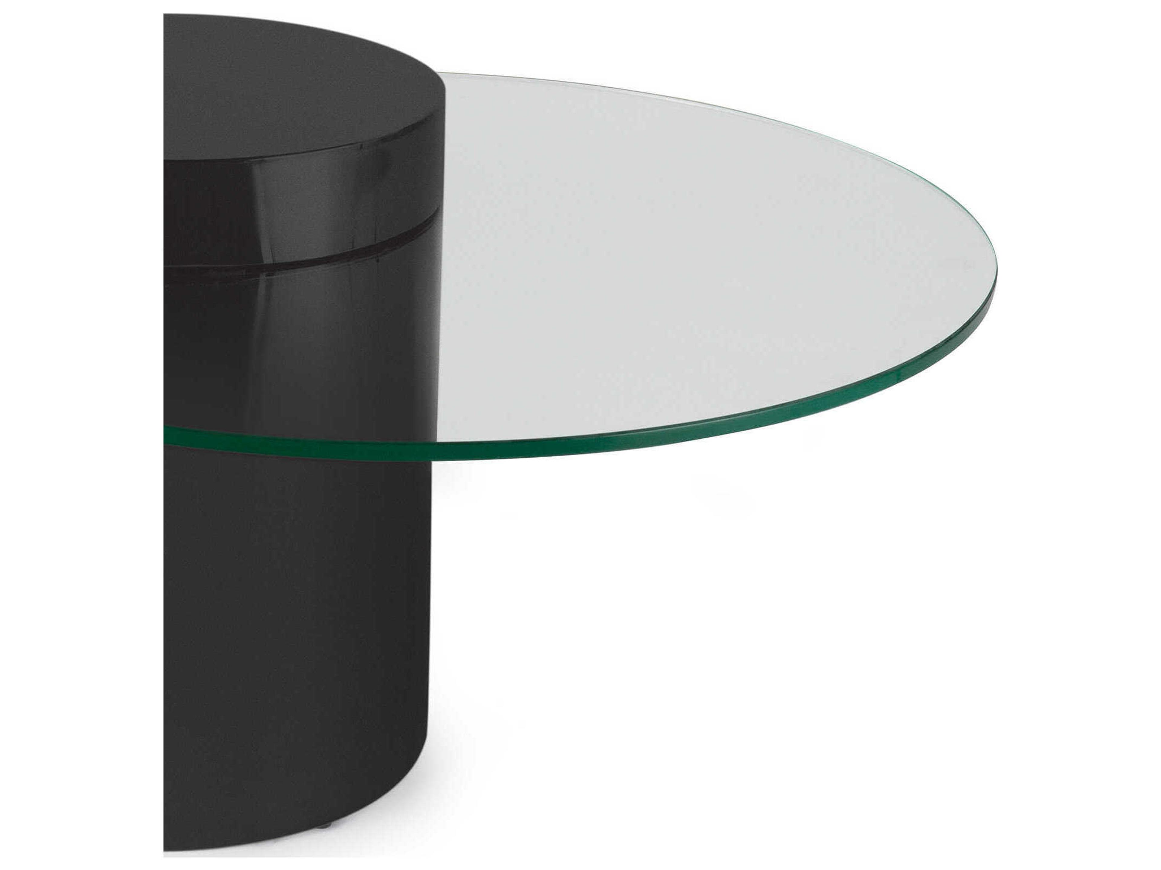 Regina Andrew Odette Oval Glass Black Coffee Table