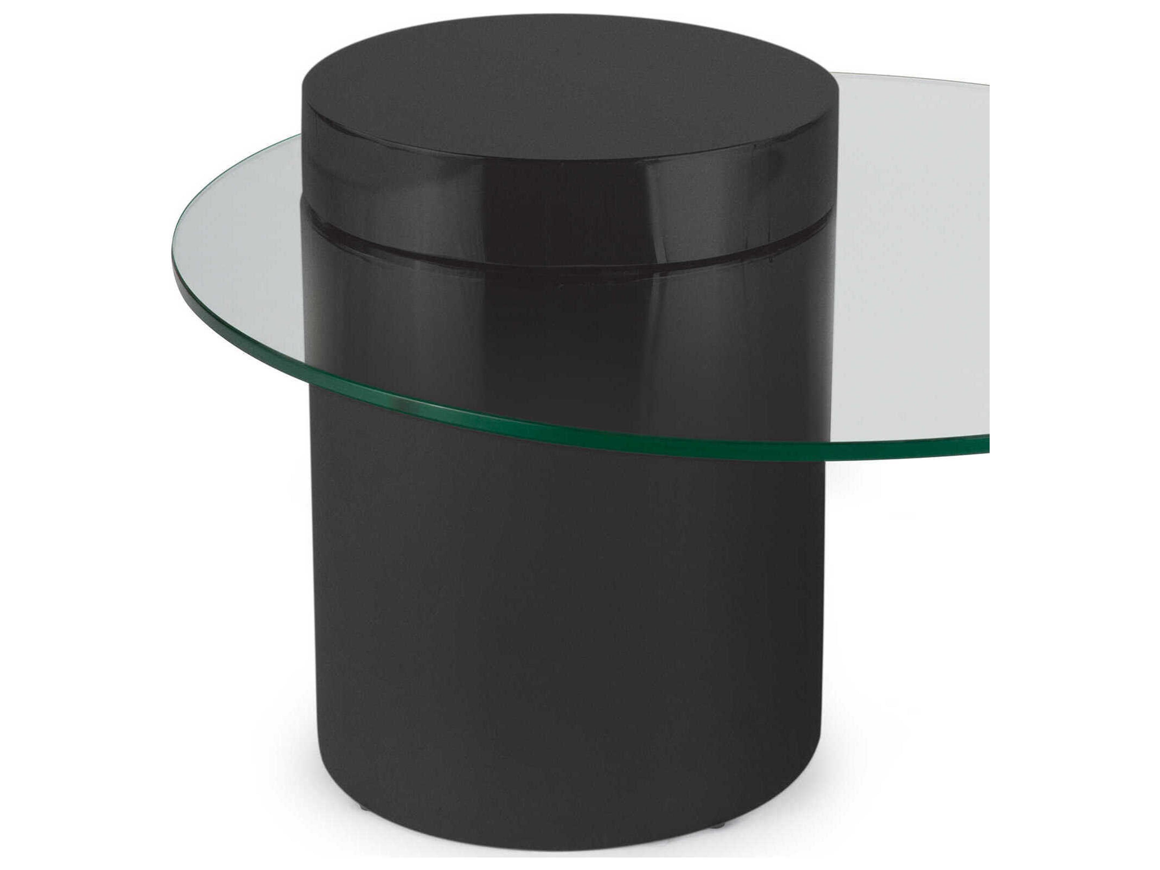 Regina Andrew Odette Oval Glass Black Coffee Table