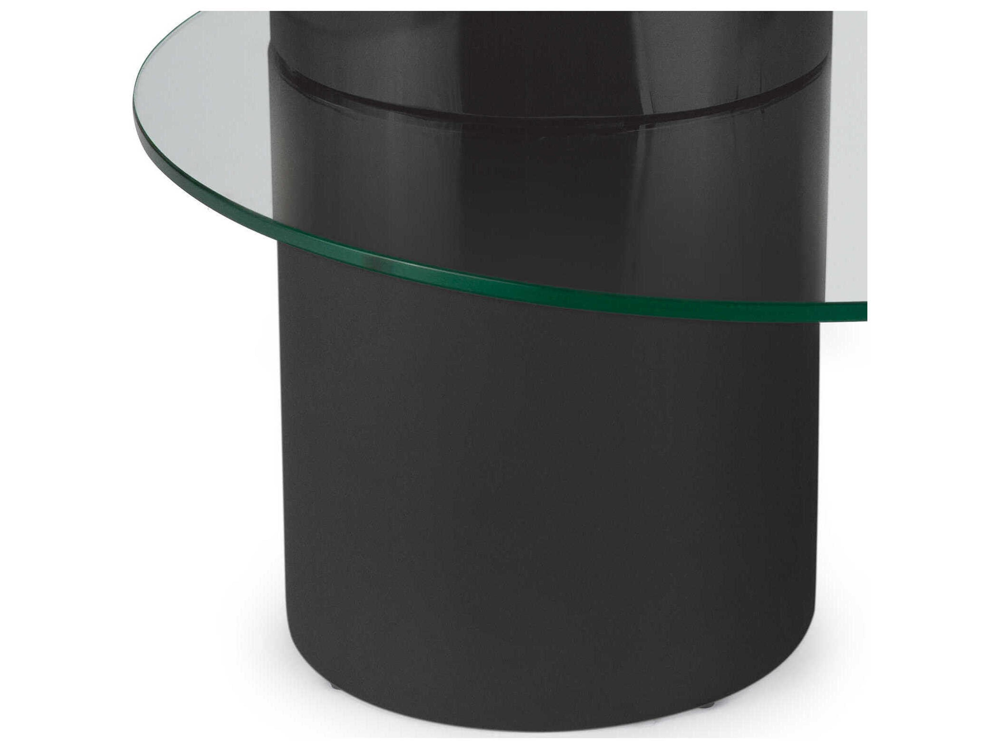 Regina Andrew Odette Oval Glass Black Coffee Table