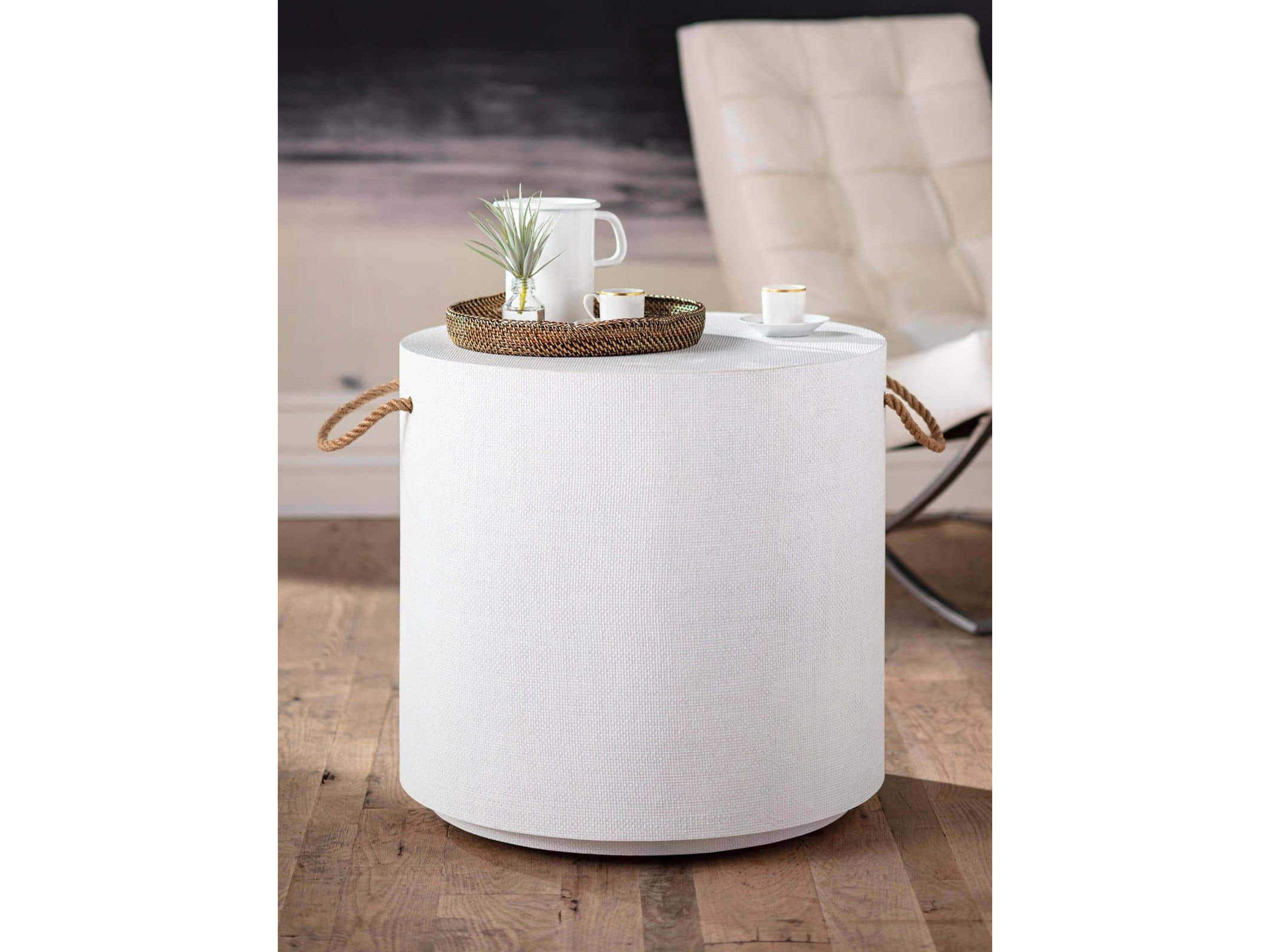Regina Andrew Aegean Round White End Table