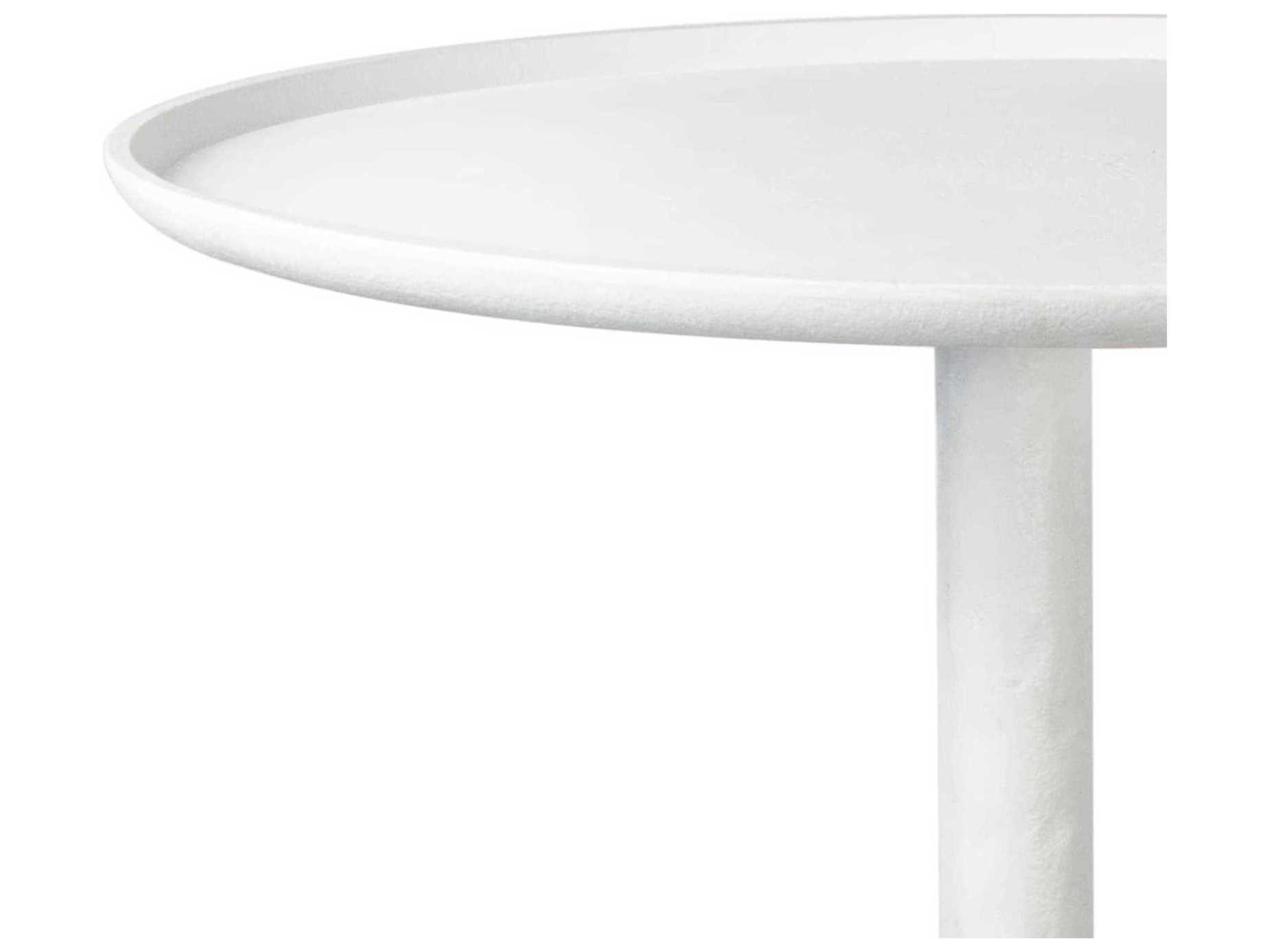 Regina Andrew Hope Round Metal White End Table