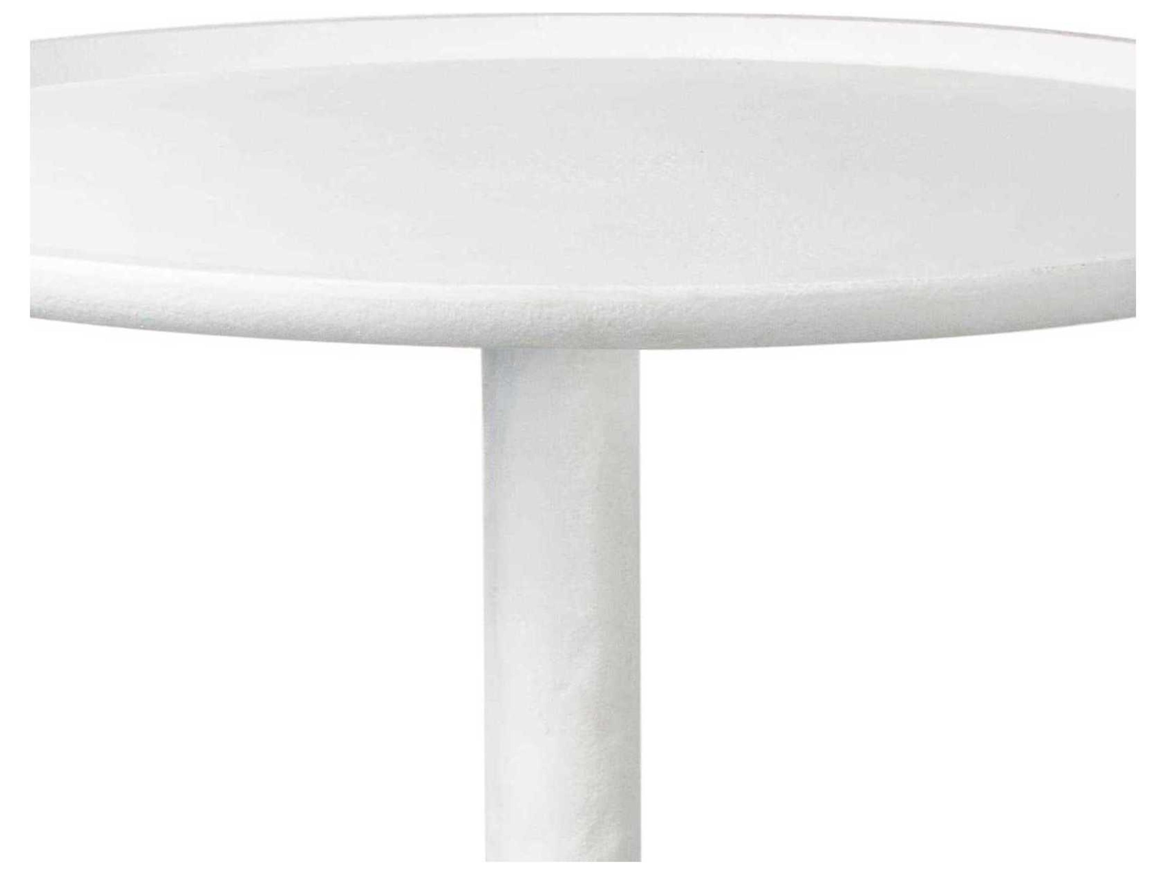 Regina Andrew Hope Round Metal White End Table