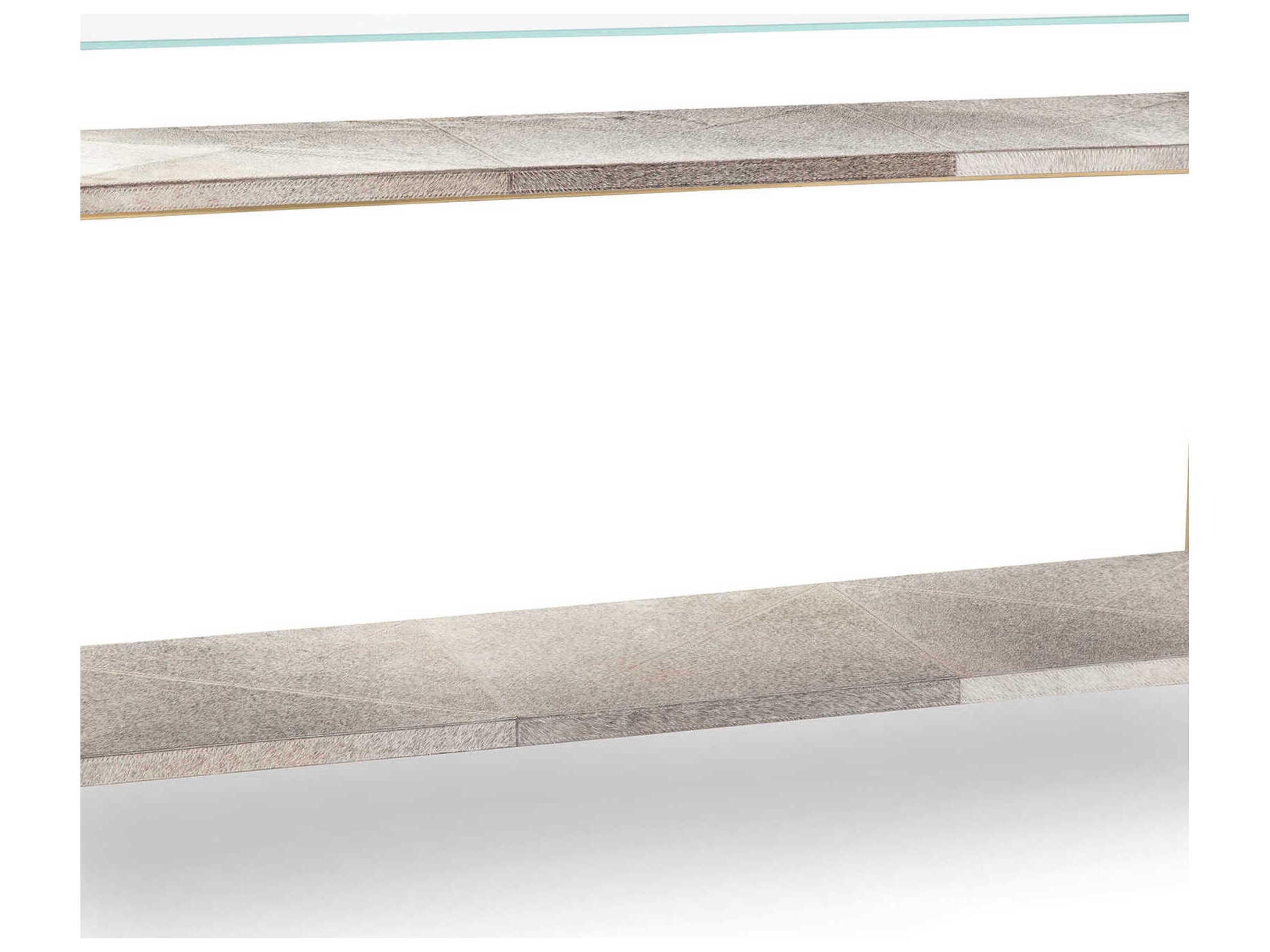 Regina Andrew Andres Rectangular Glass Brass Console Table
