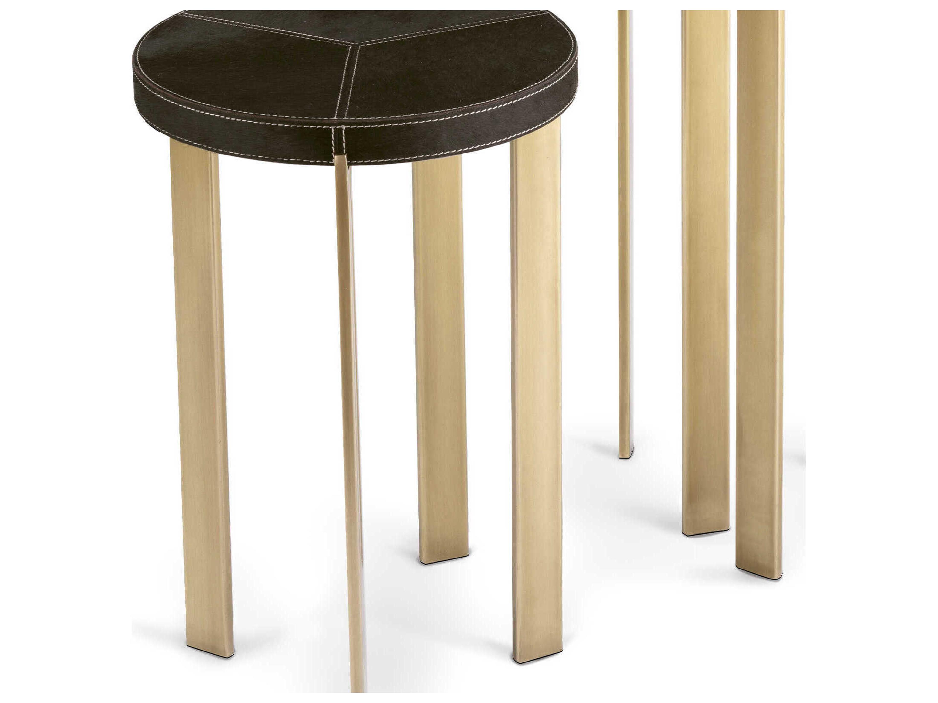 Regina Andrew Andres Round Brass End Table