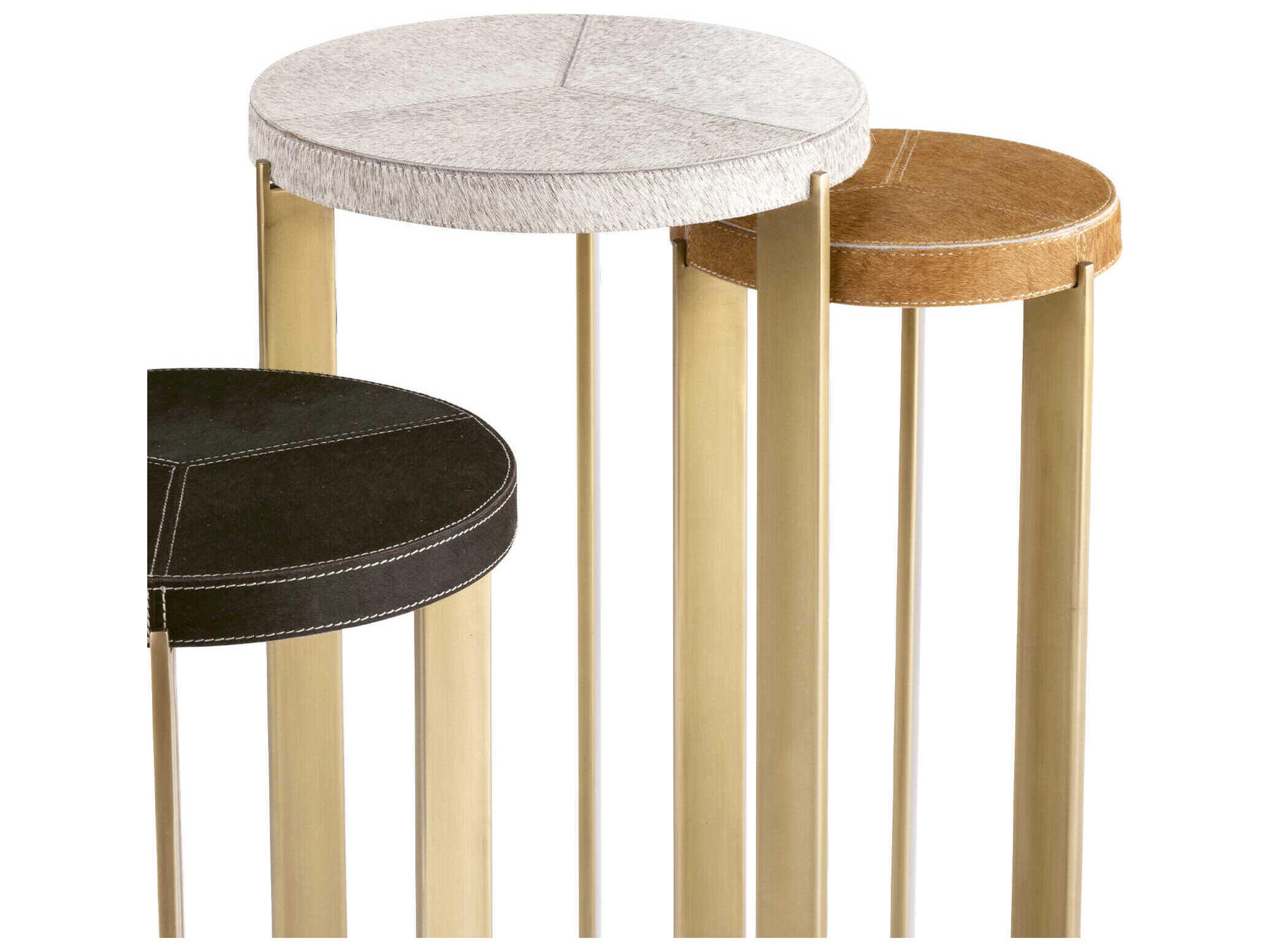 Regina Andrew Andres Round Brass End Table