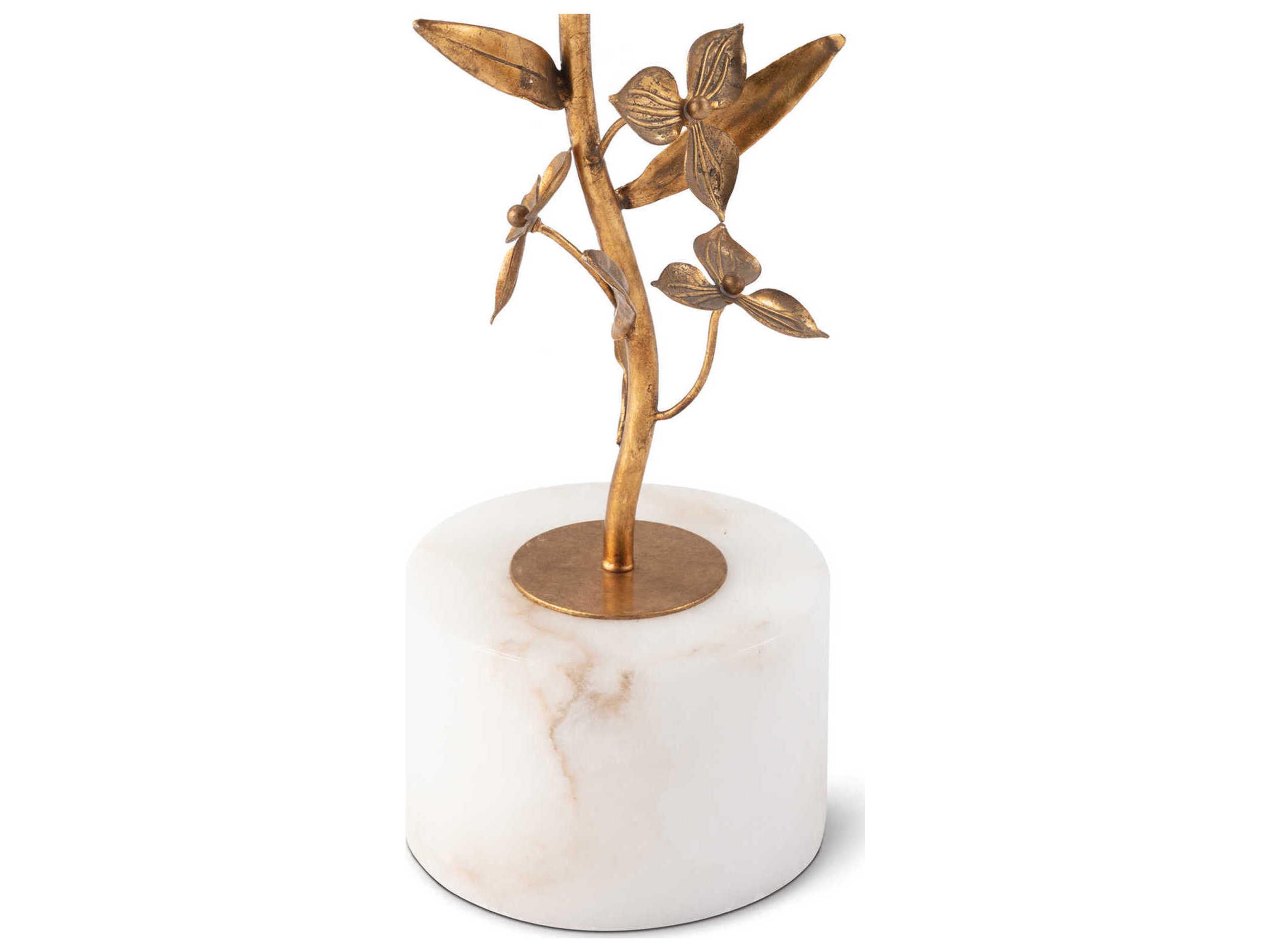 Regina Andrew Round Acrylic Brass End Table