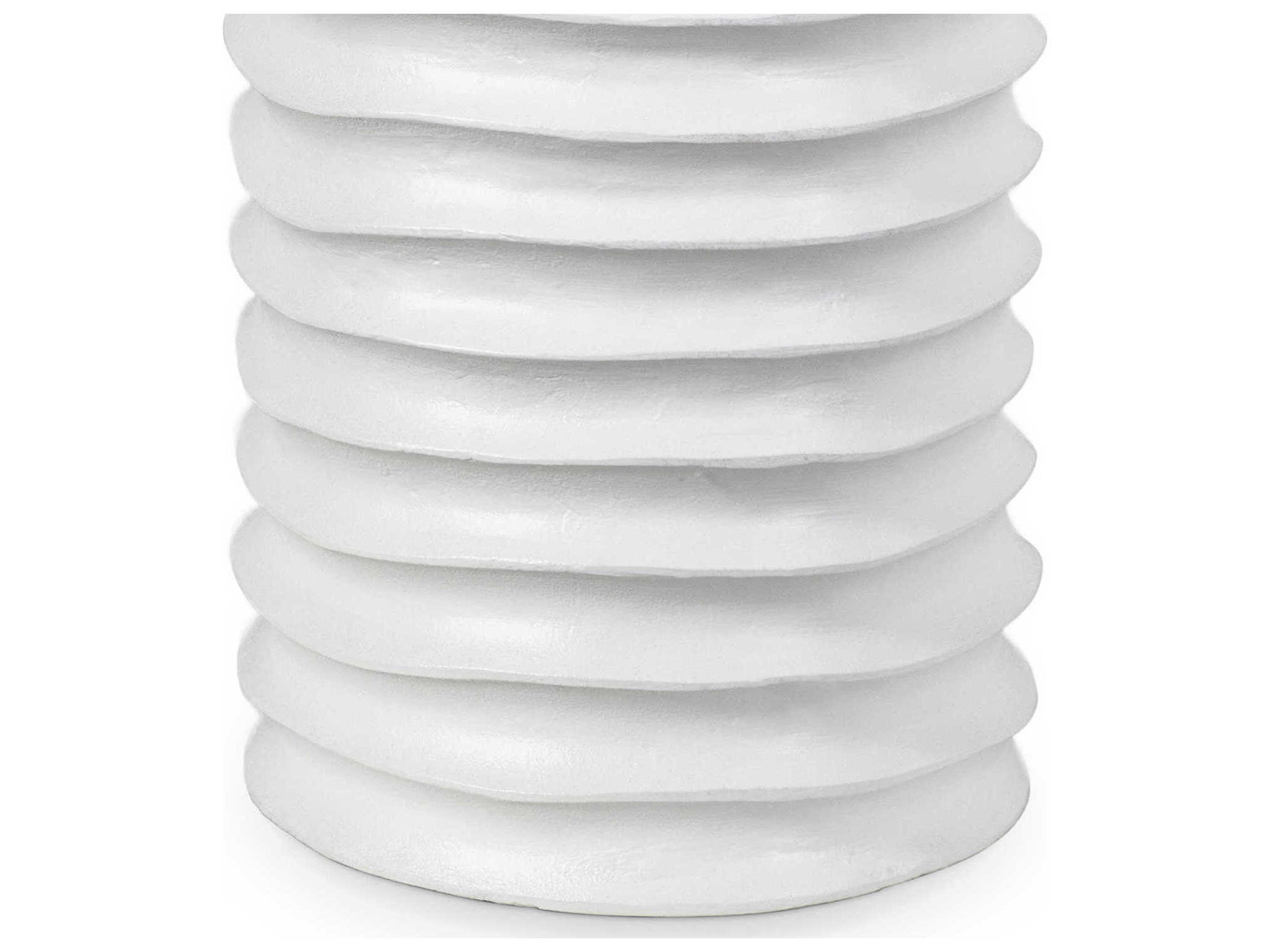 Regina Andrew Nabu Round Metal White End Table