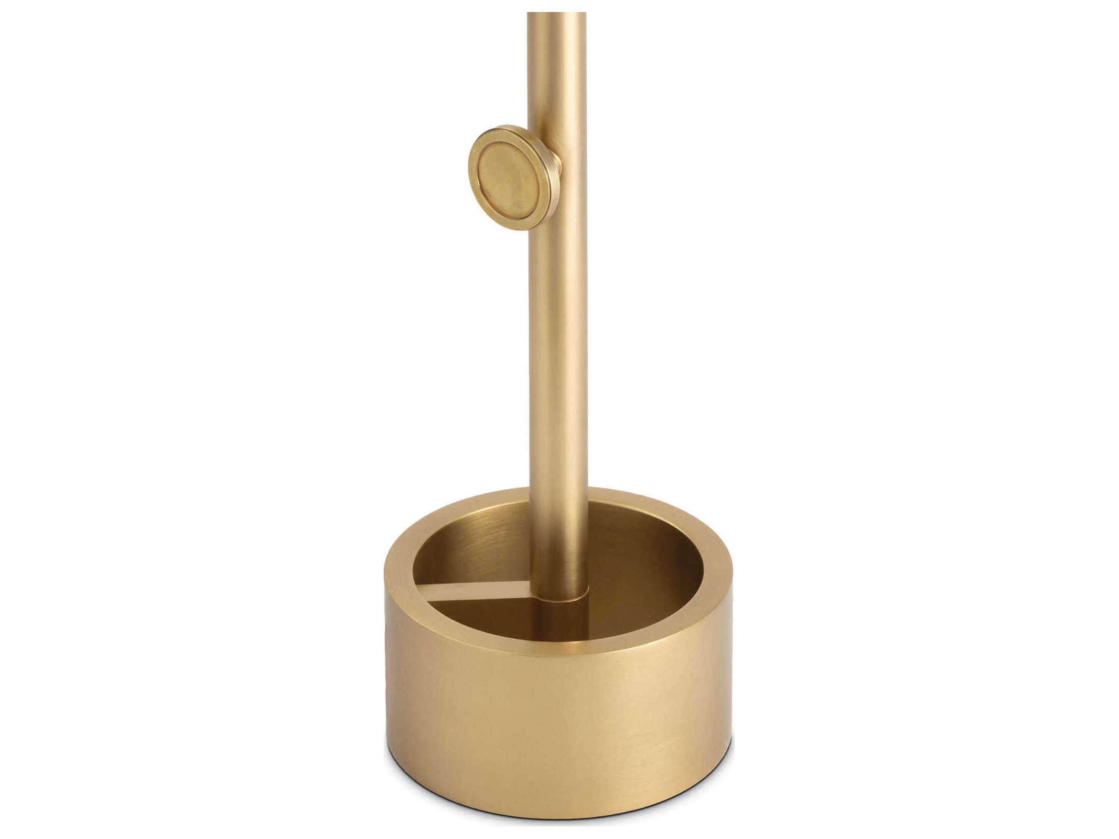 Regina Andrew Myles Round Marble Natural Brass End Table