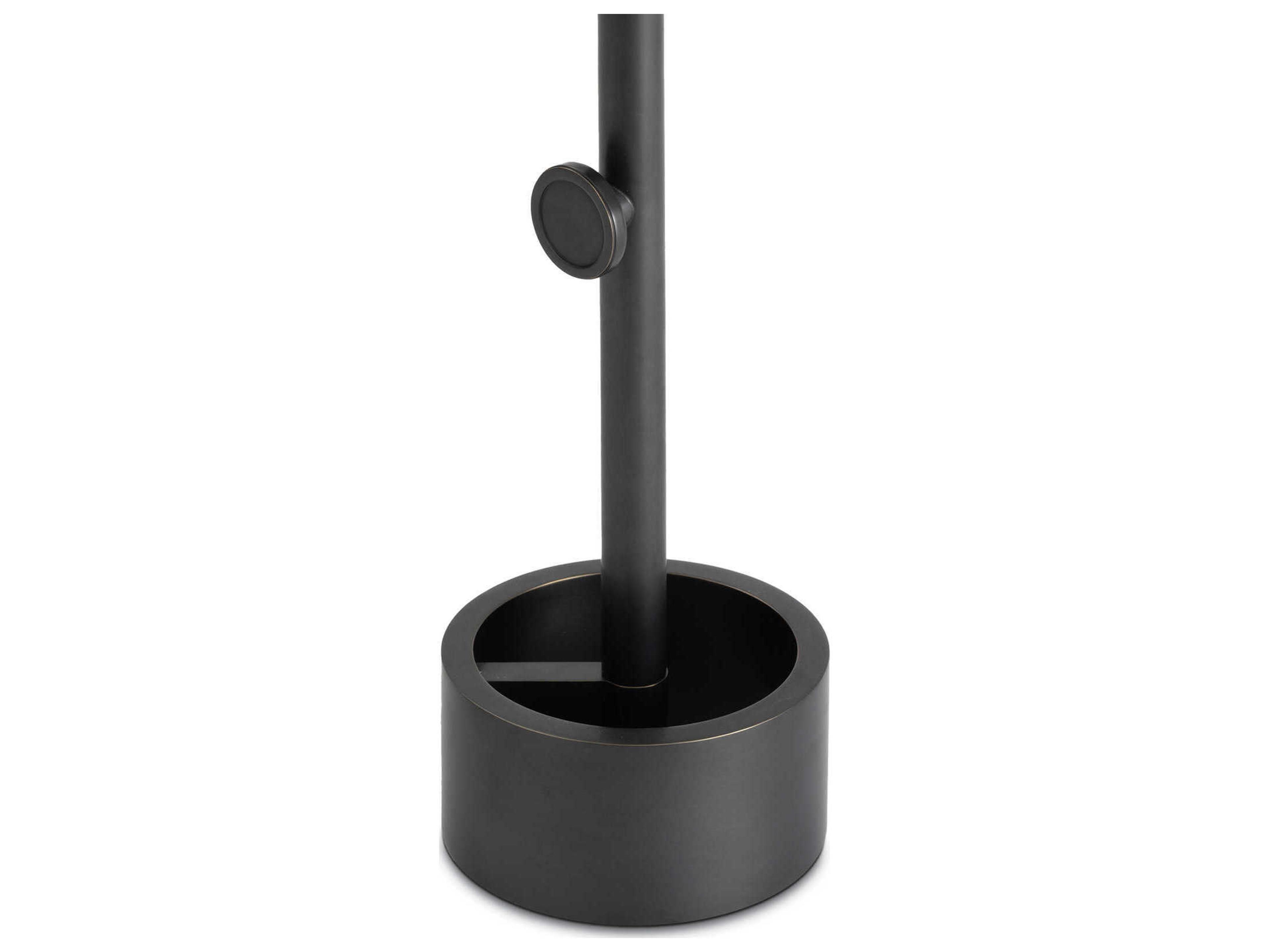 Regina Andrew Myles Round Marble Oil Rubbed Bronze End Table