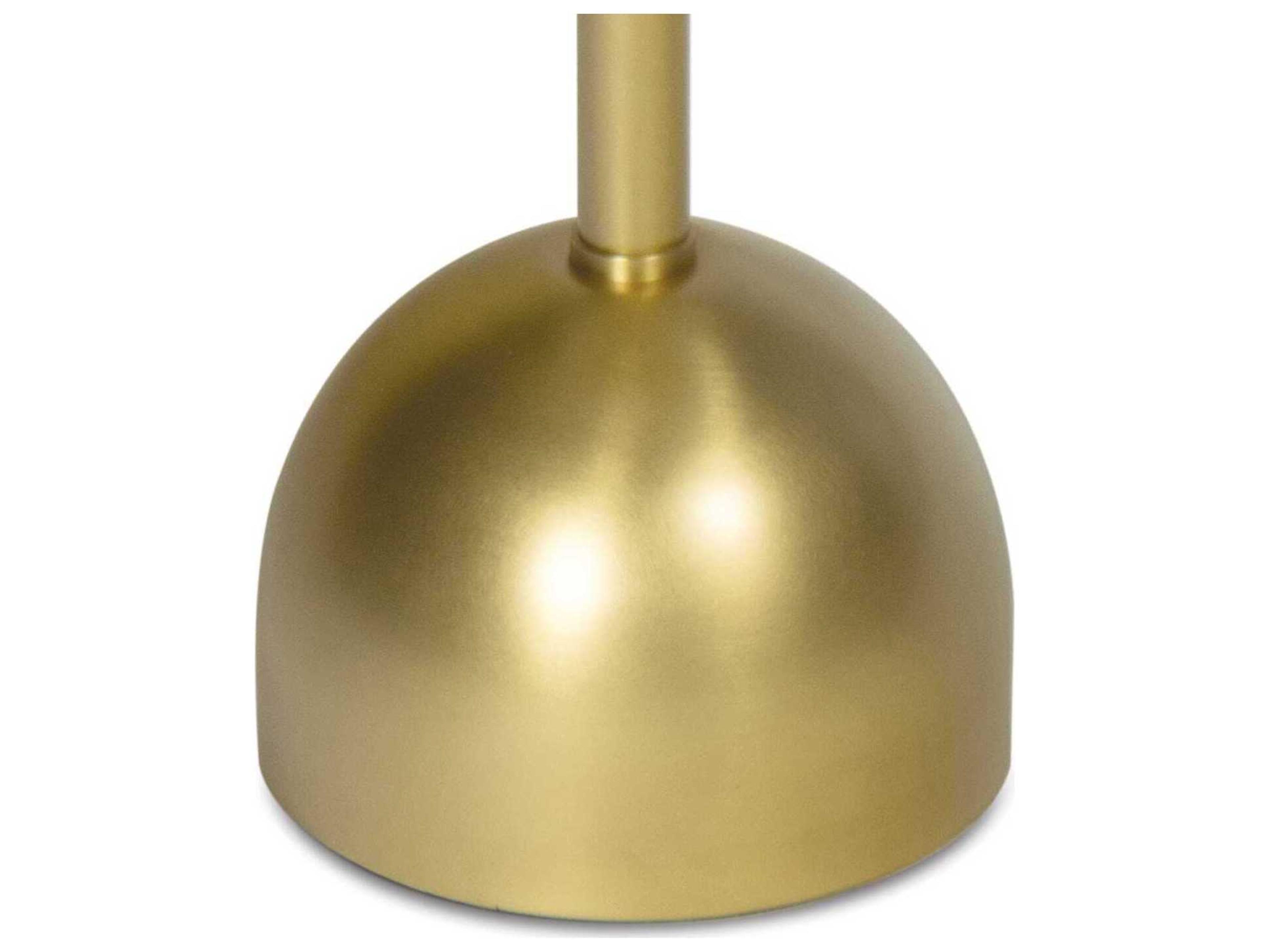 Regina Andrew Arthur Round Marble Natural Brass End Table