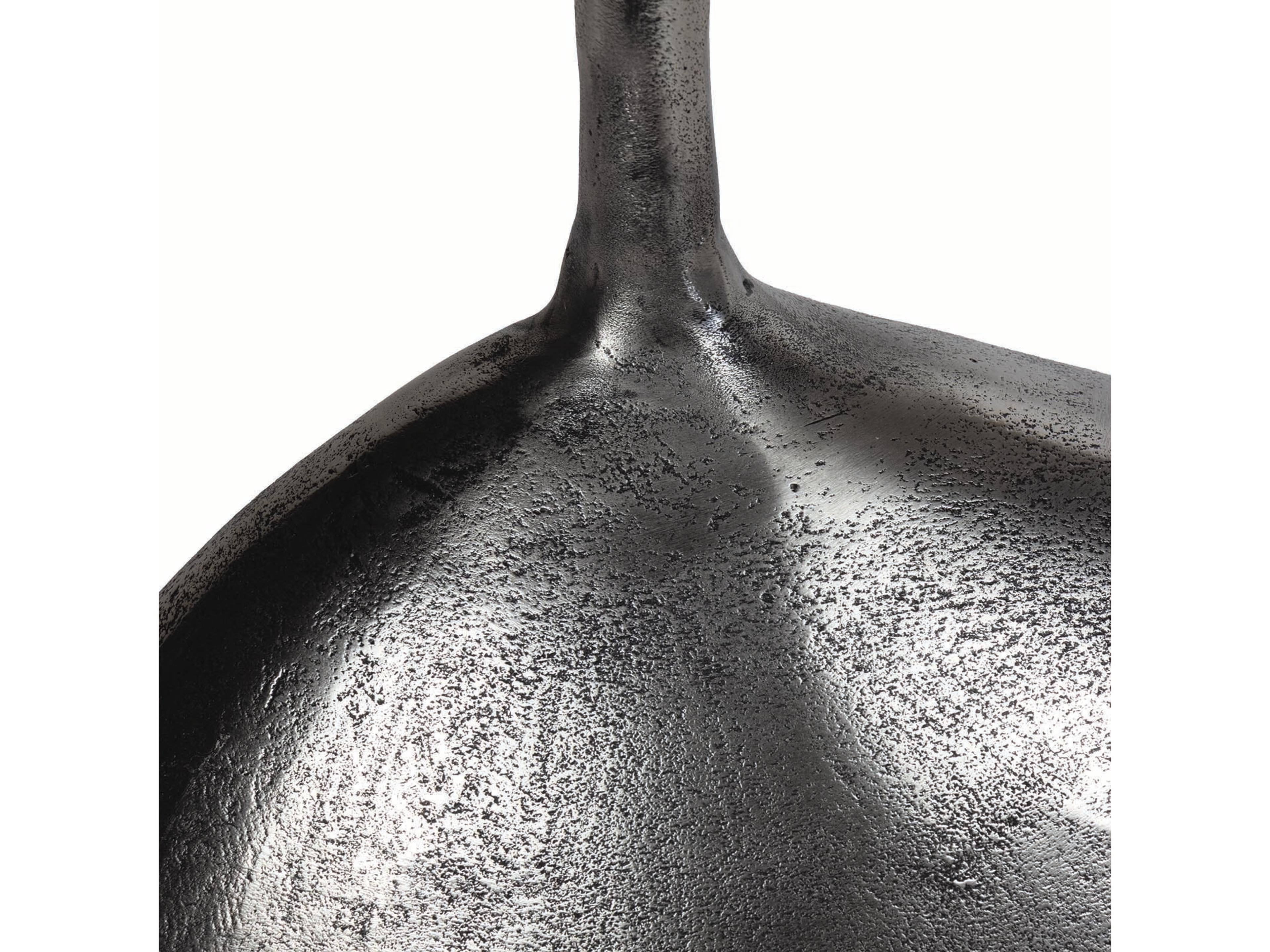 Regina Andrew Rizzo Oval Metal Antique Silver End Table