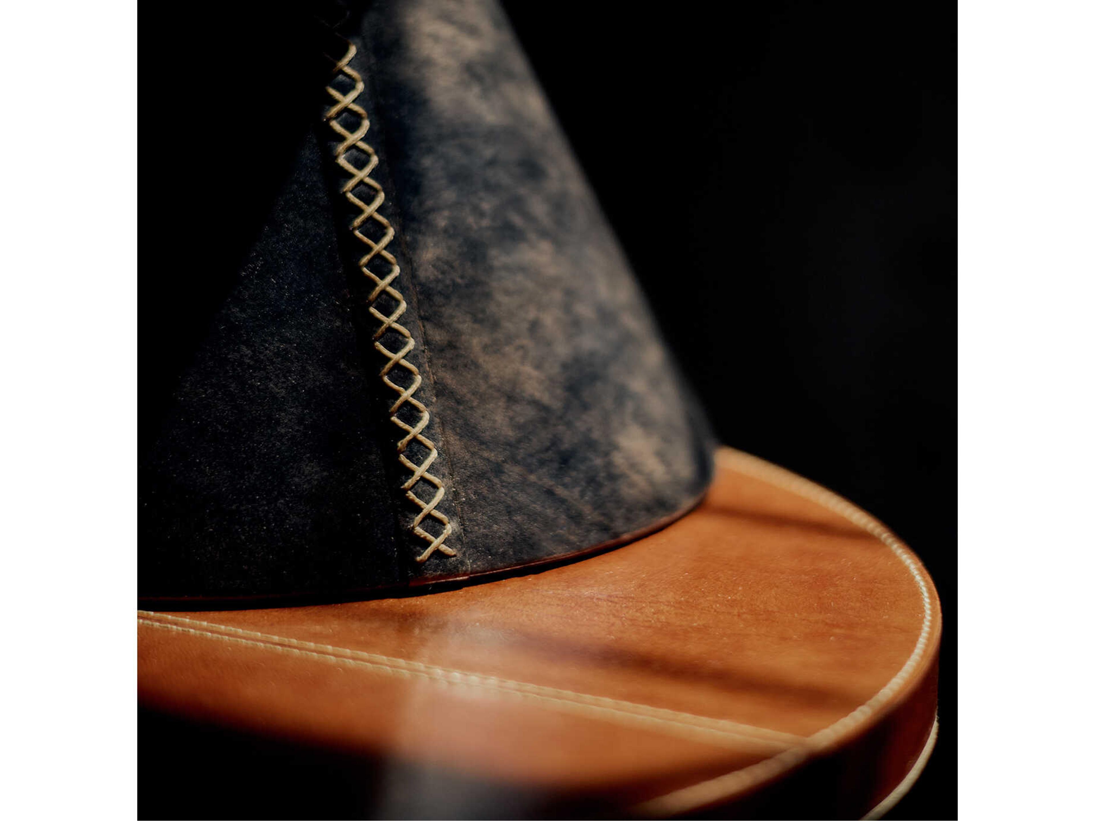 Regina Andrew Gabe Round Leather Black End Table