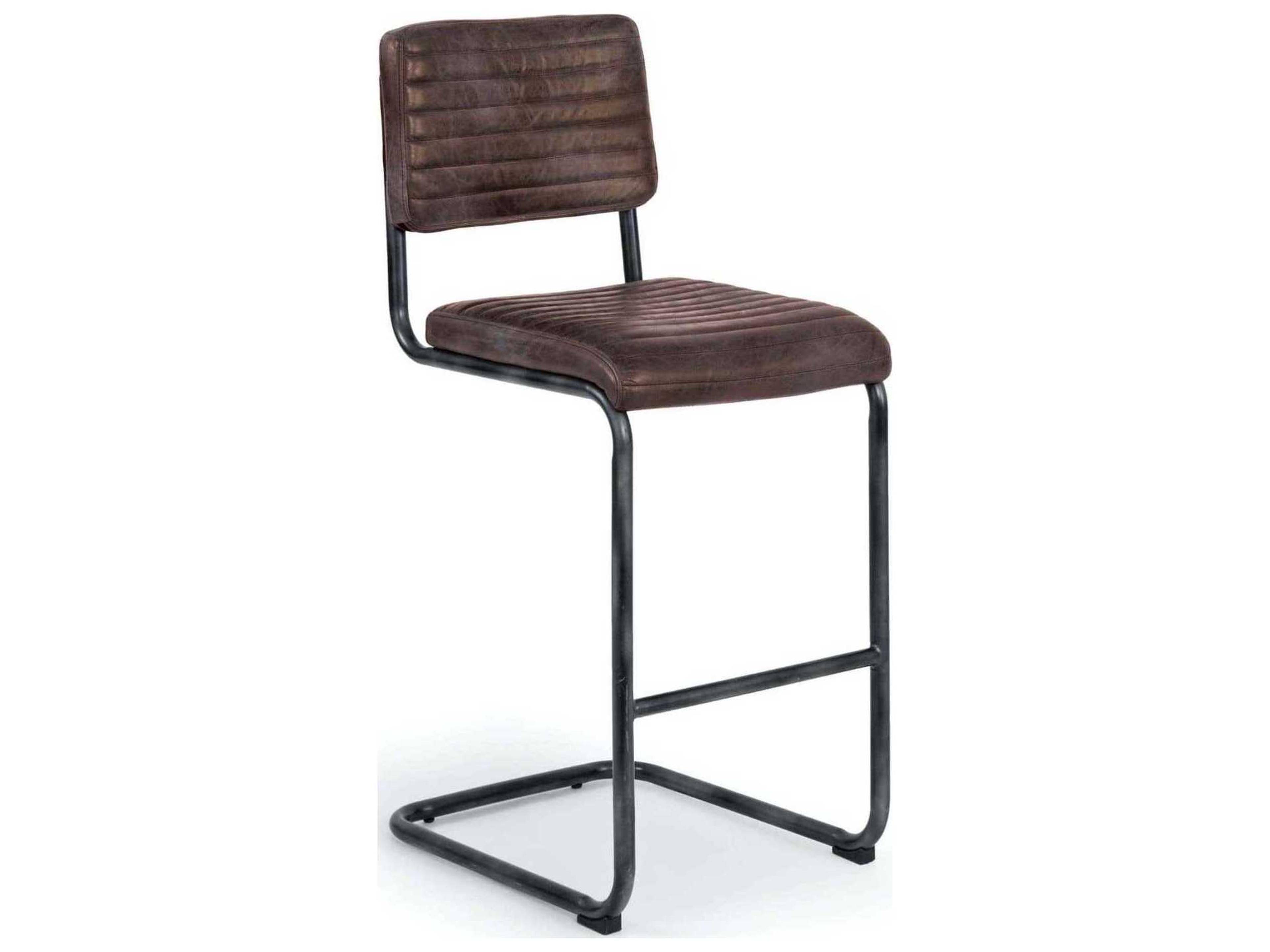 Dylan Leather Brown Bar Stool