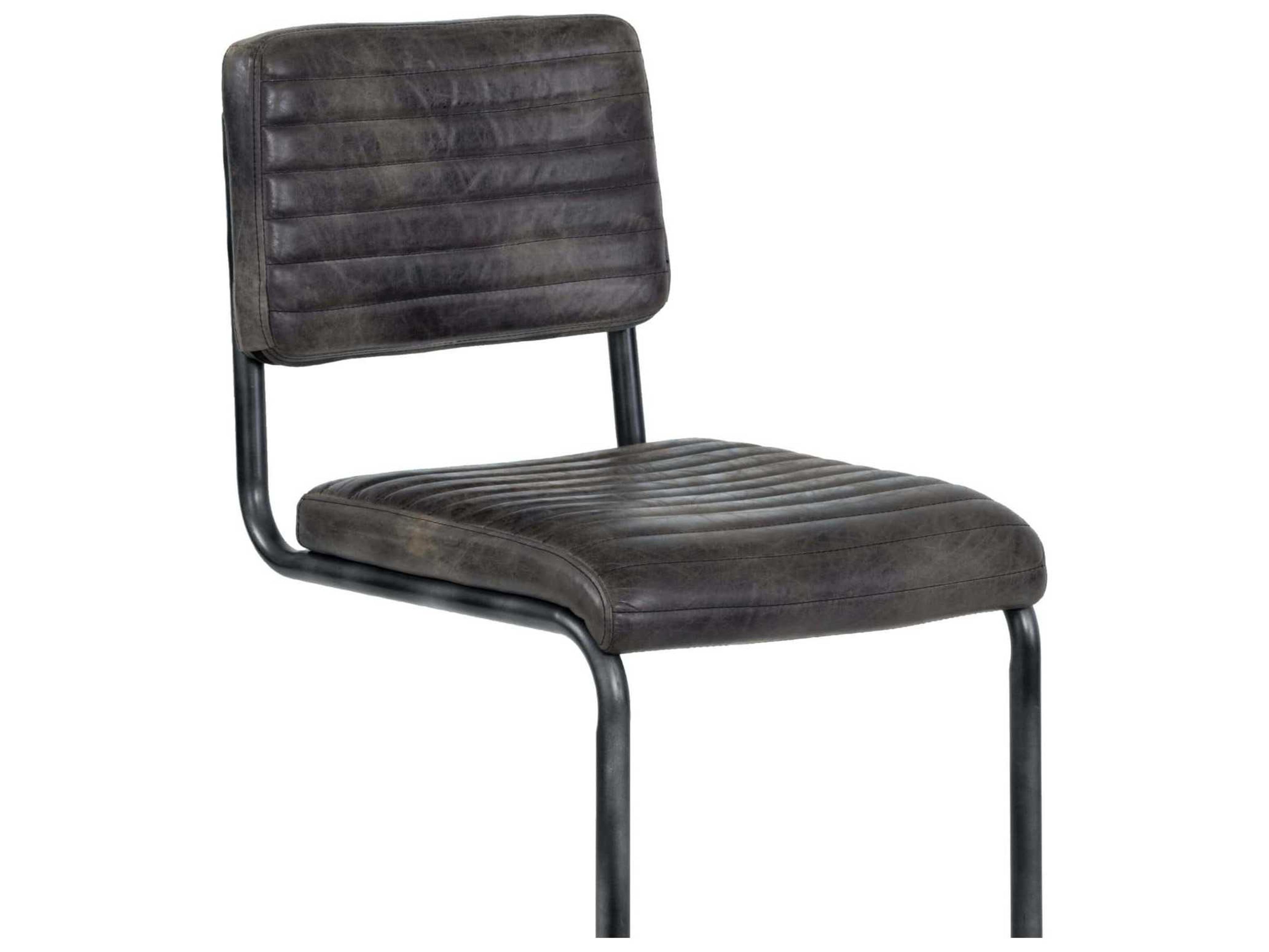 Regina Andrew Dylan Leather Ebony Bar Stool