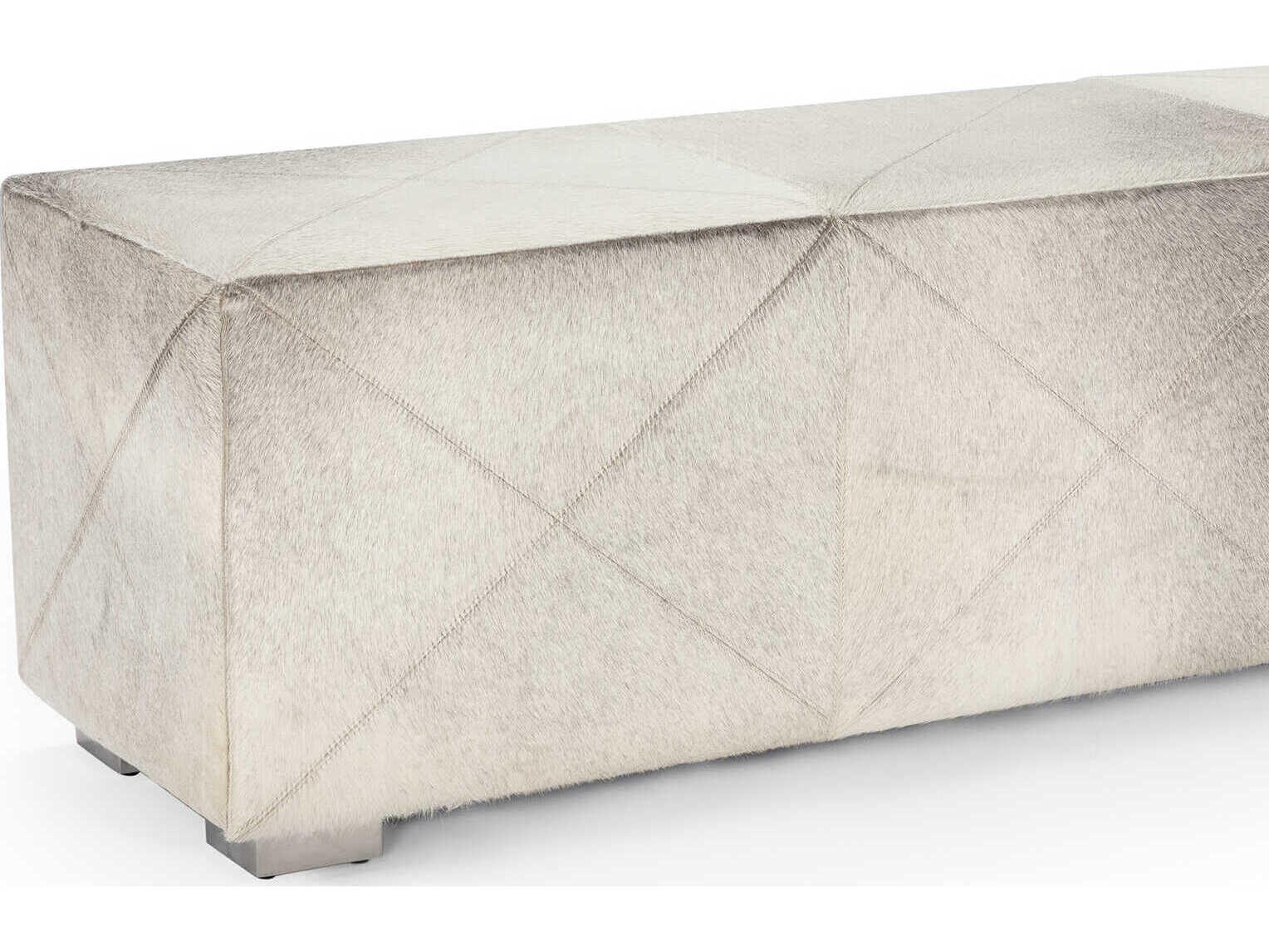 Regina Andrew Brooks Grey Leather Accent Bench