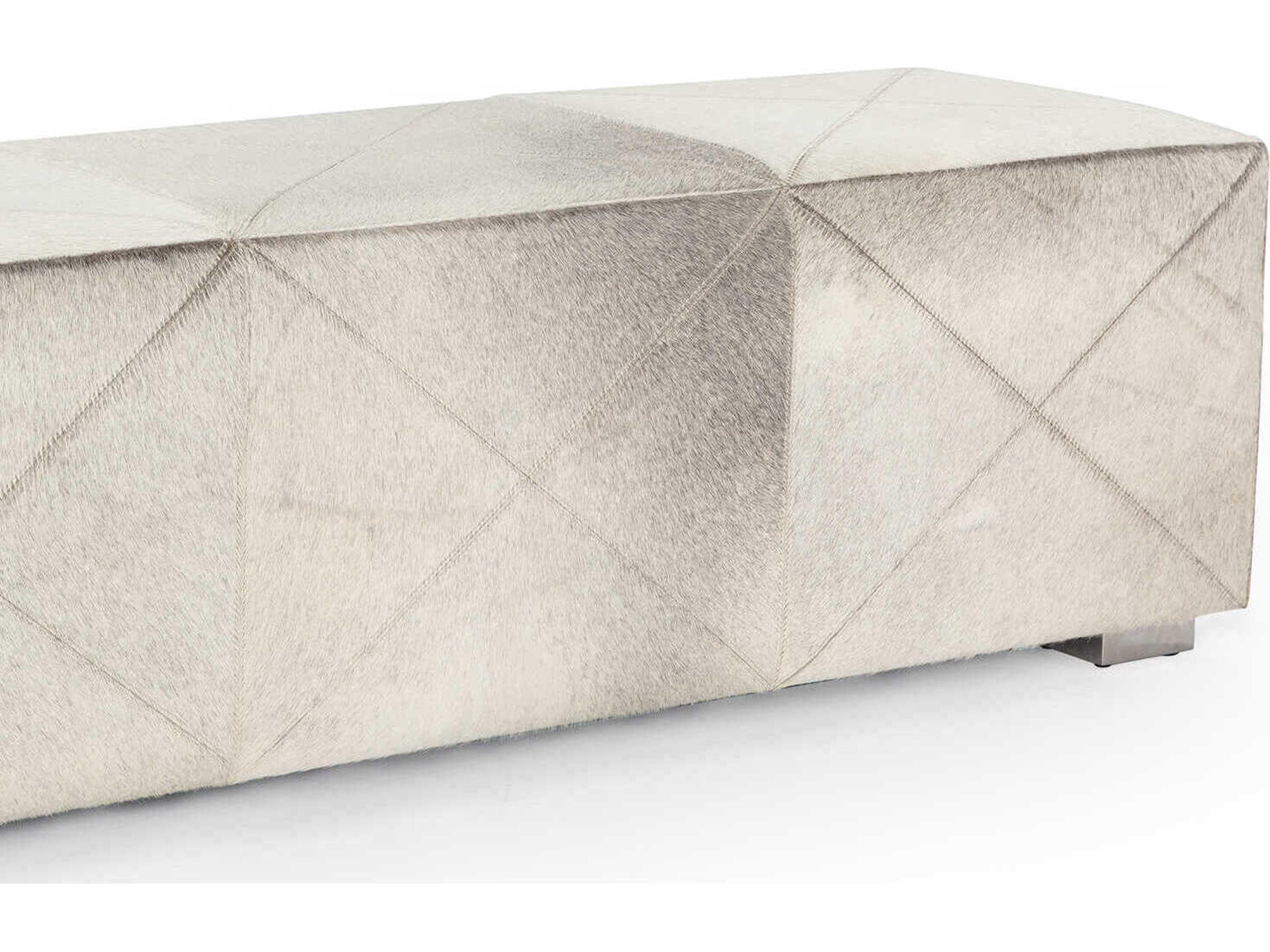 Regina Andrew Brooks Grey Leather Accent Bench