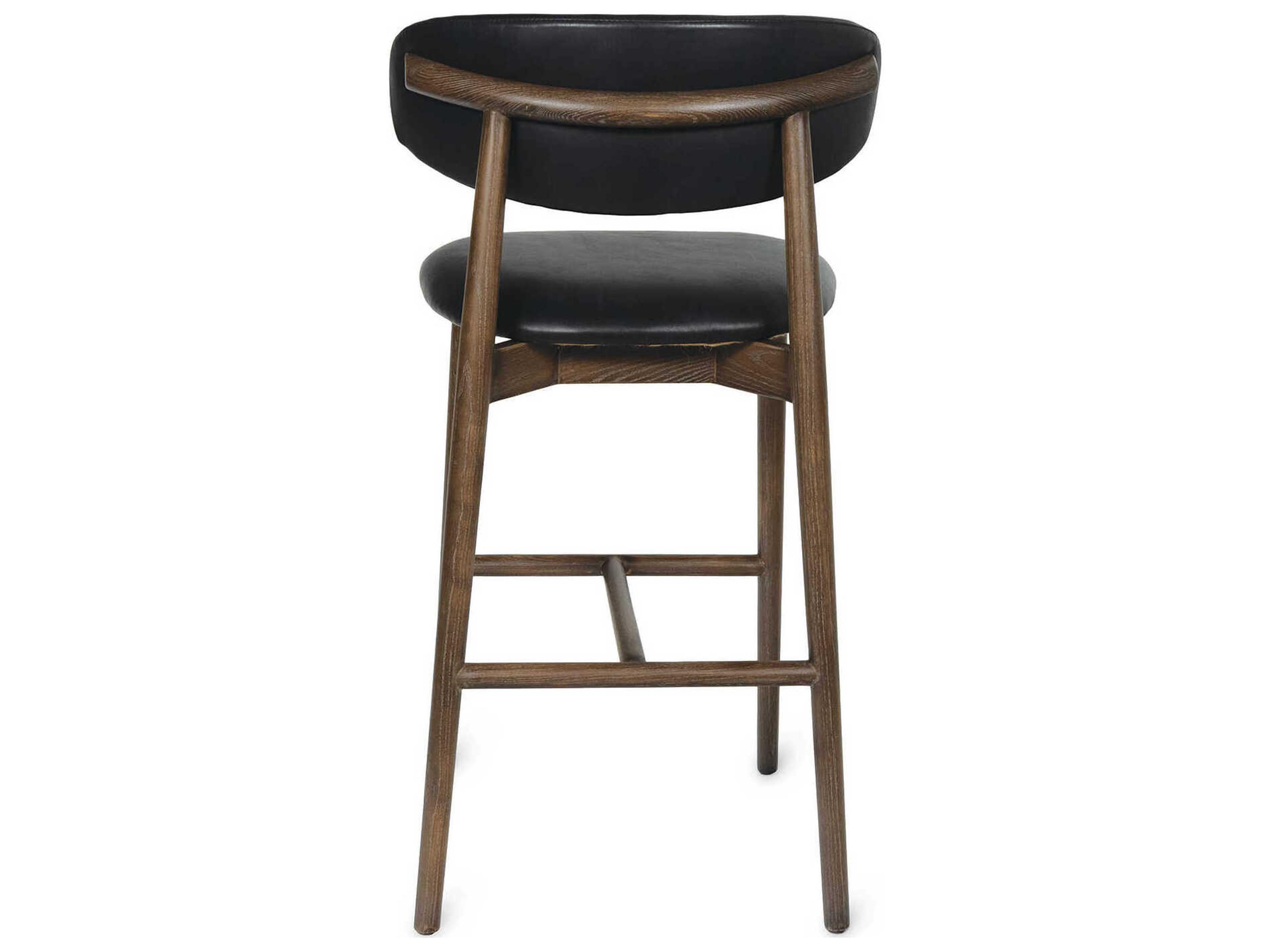 Regina Andrew Ethan Black Leather Bar Stool
