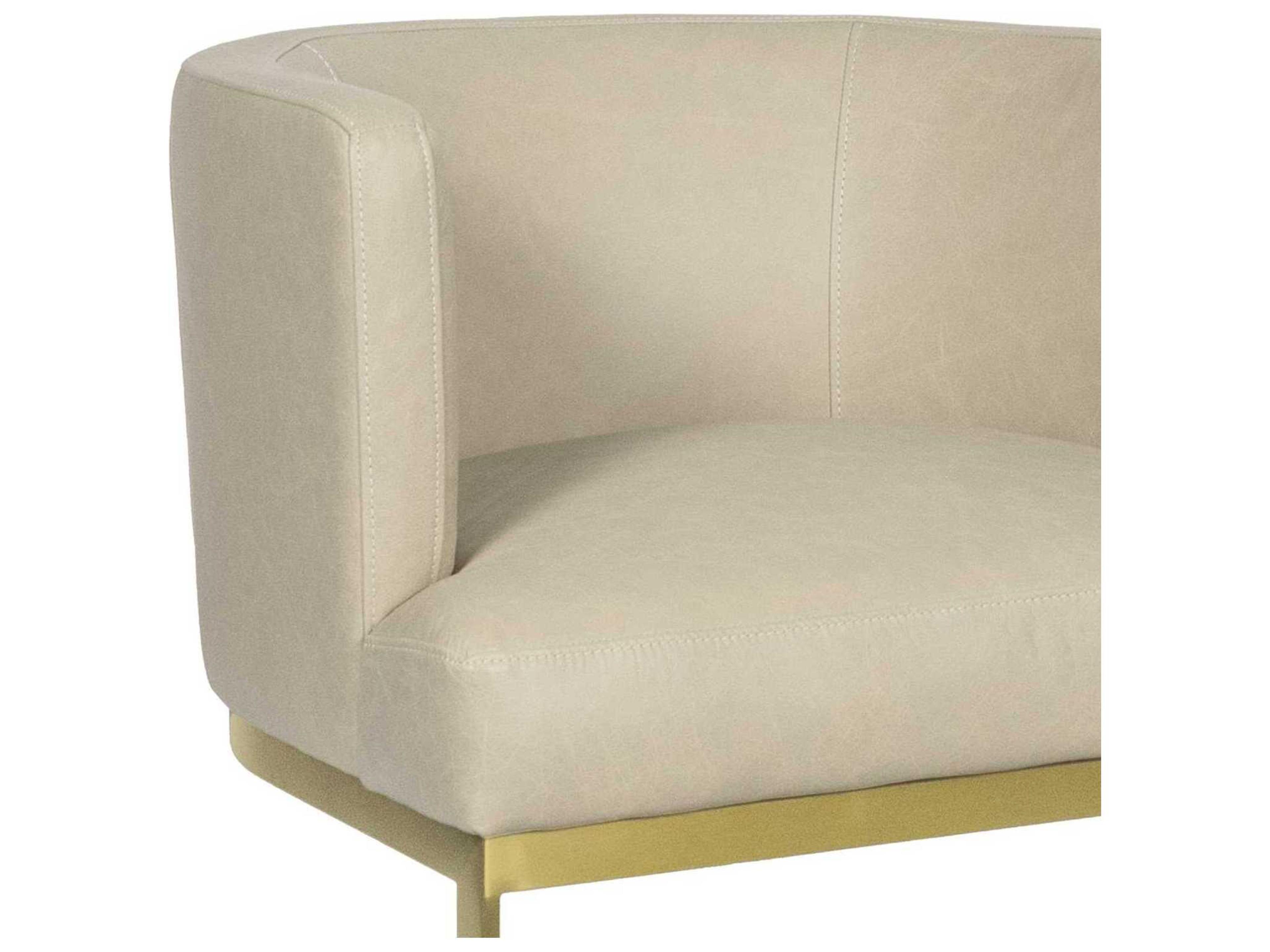 Regina Andrew Owen White Leather Arm Dining Chair